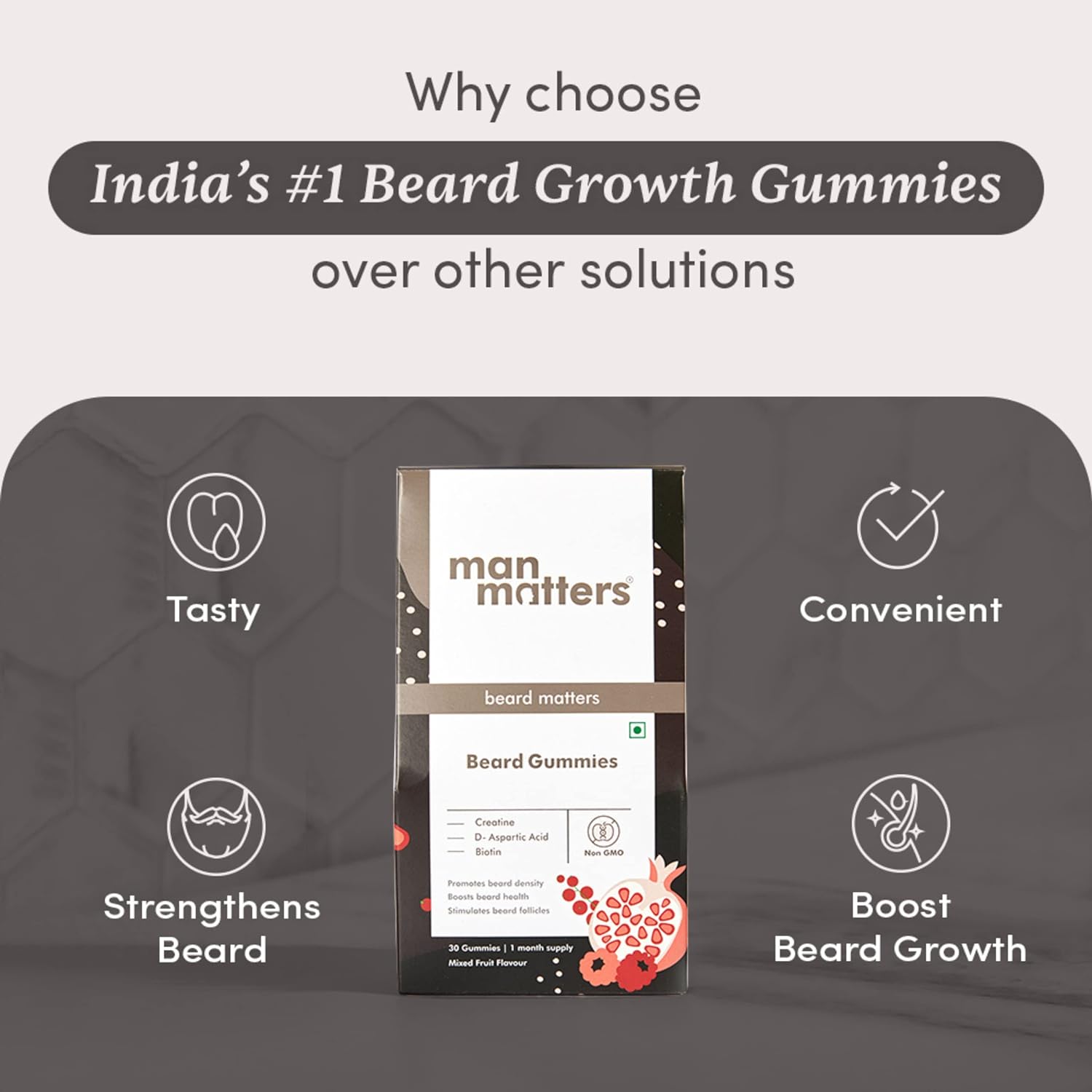 Man Matters Beard Gummies (30N)