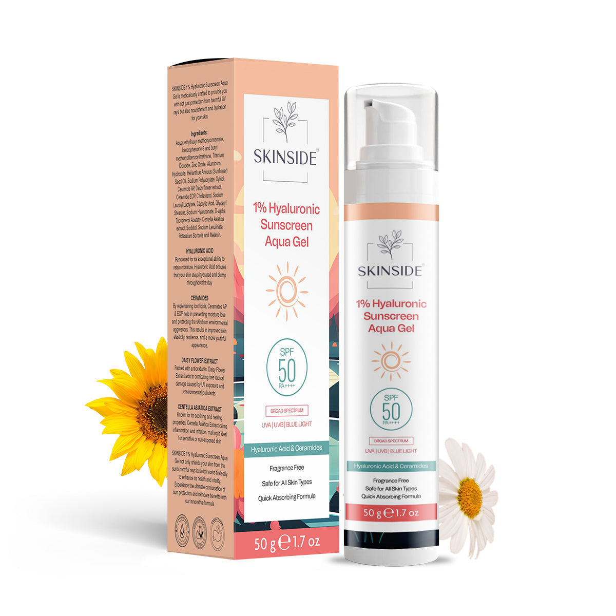 Skinside 1% Hyaluronic Sunscreen Aqua Gel - 50g