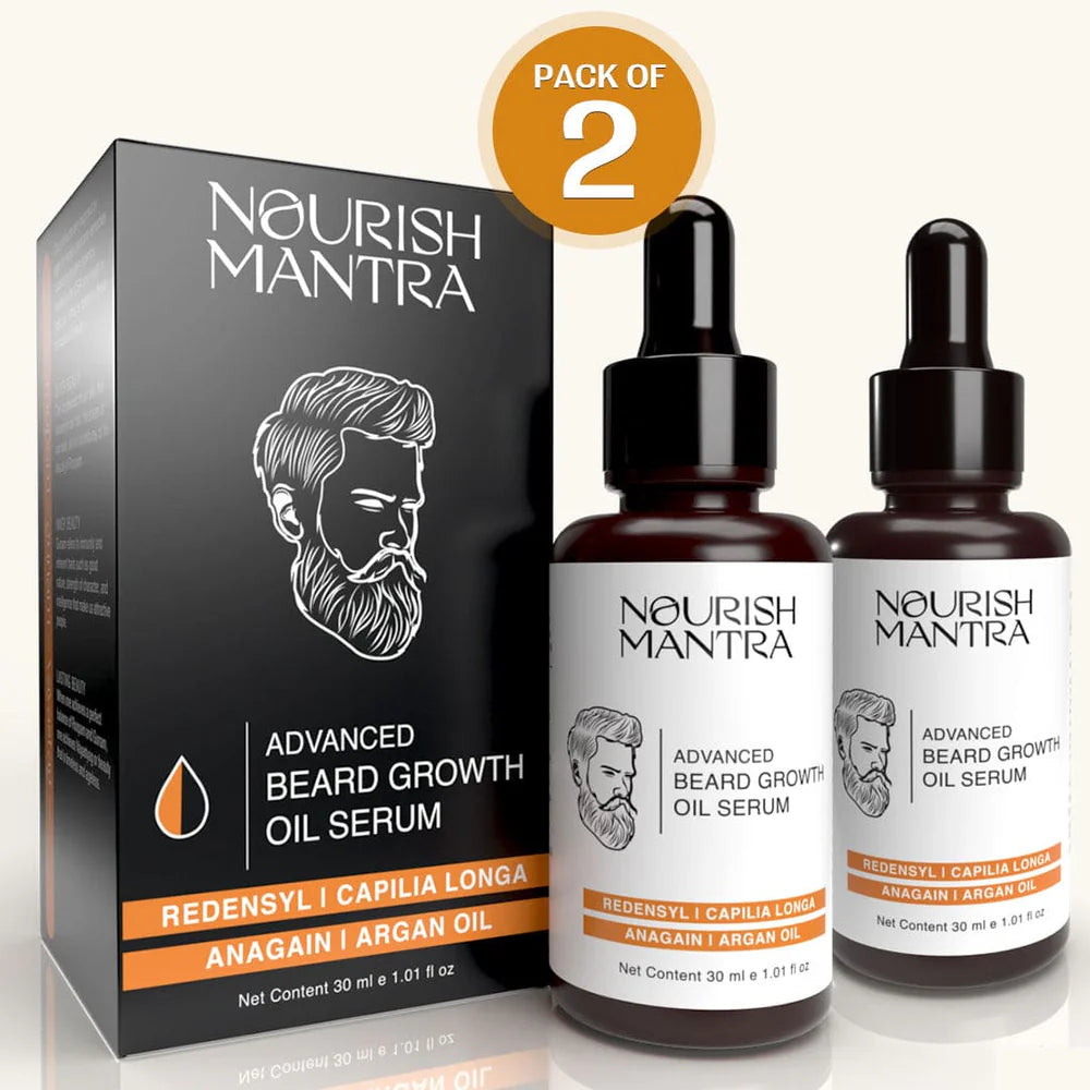 Nourish Mantra Advanced Beard Growth Oil Serum - Pack of 2