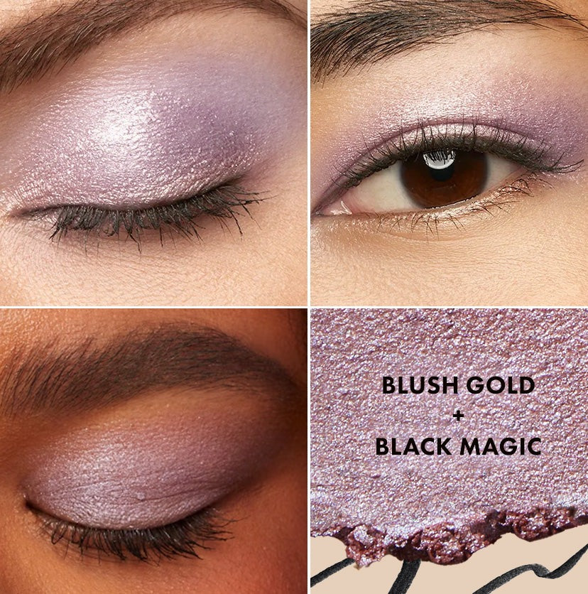 mCaffeine Duo-Verse 2-In-1 Kajal + Eyeshadow - Blush Gold & Black Magic