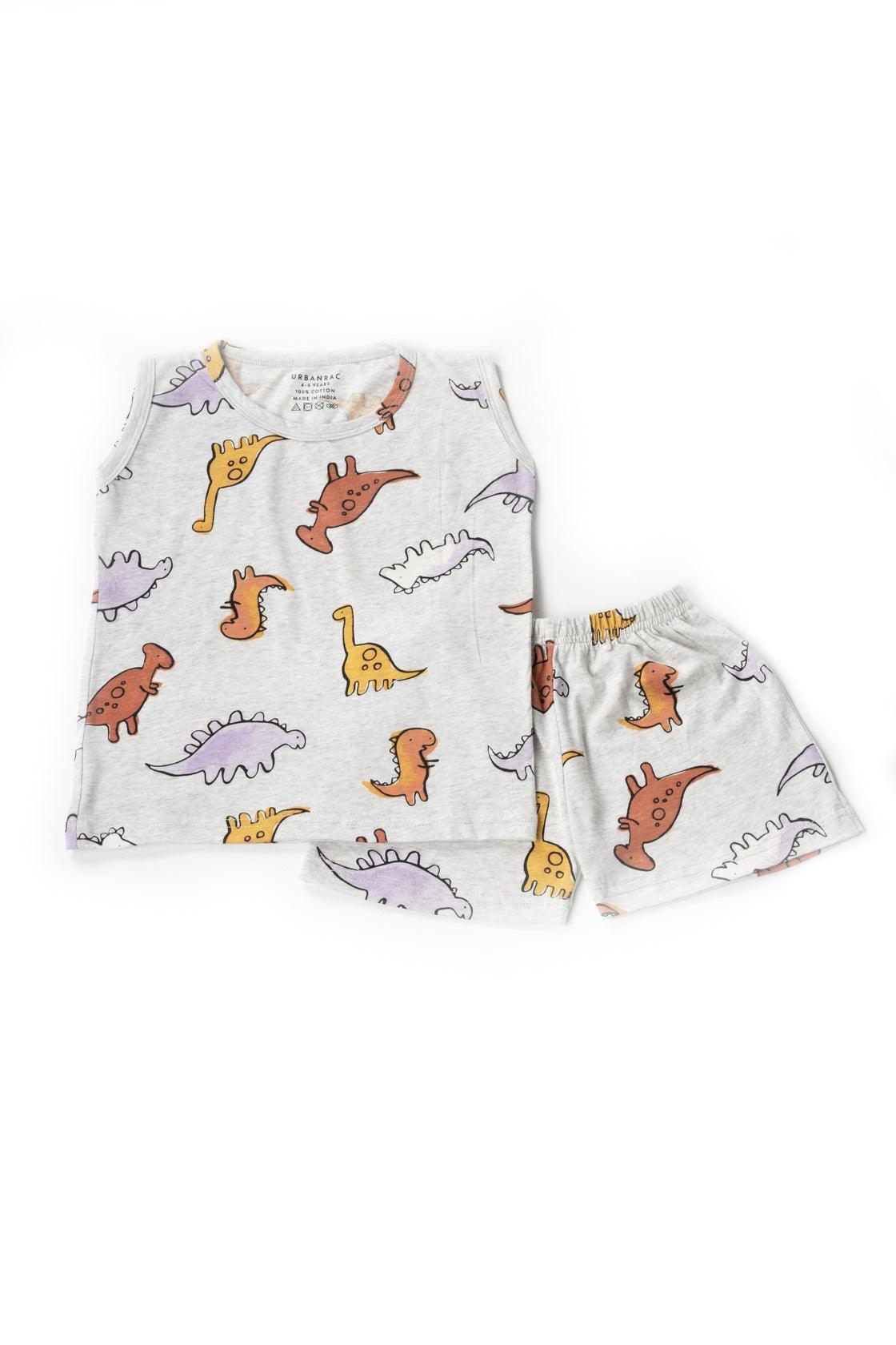 Urbanrac Mustard Orange Dino Print Co-ord Set