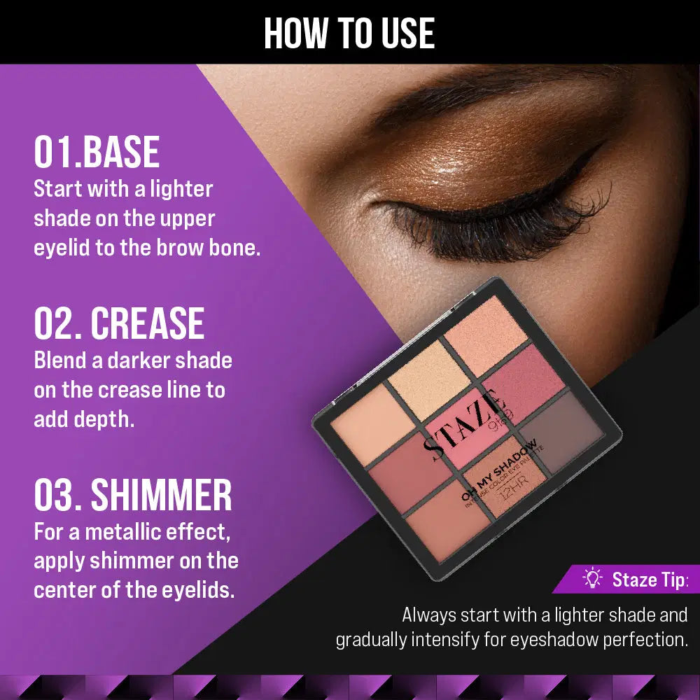 Staze Oh My Shadow Intense Color Eye Palette - 01 Cocktail