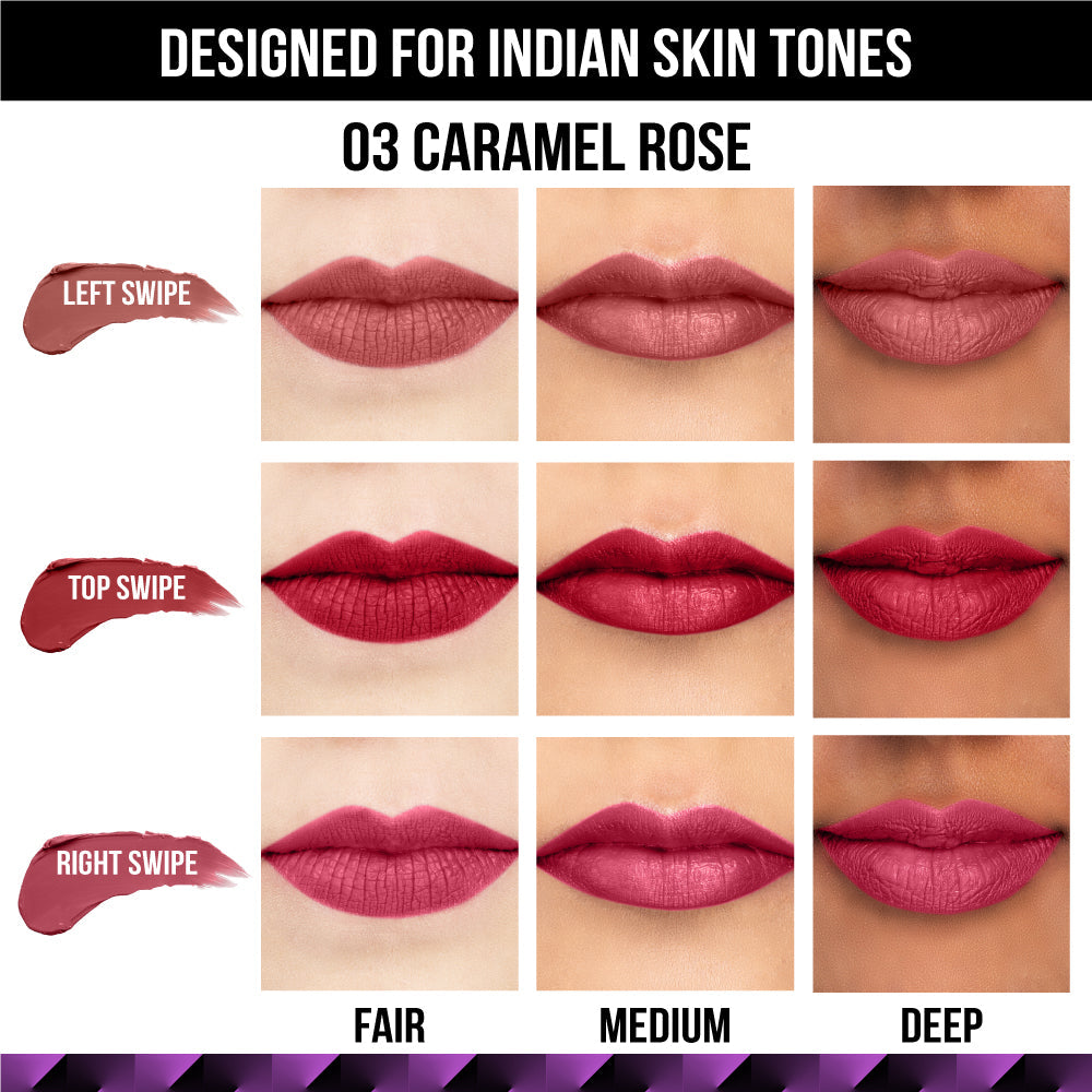 Staze Love Tri-Angle 3 In 1 Matte Lipstick - 01 Brick Pink