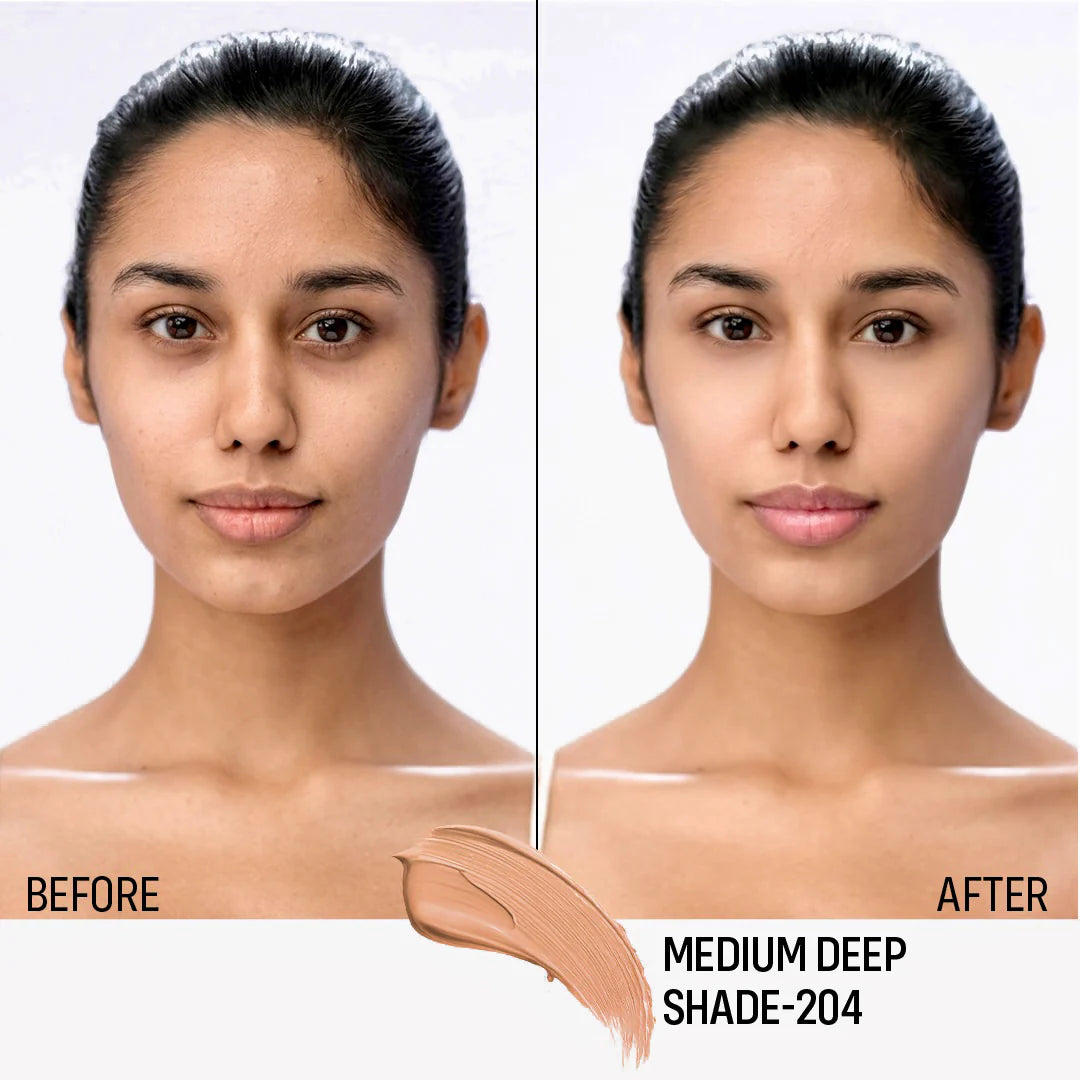 Flicka Cosmetics Shade 204 - High Coverage Hd Liquid Foundation