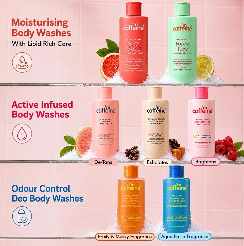 mCaffeine Sage Wood Nourishing Milky Body Wash - 250ml