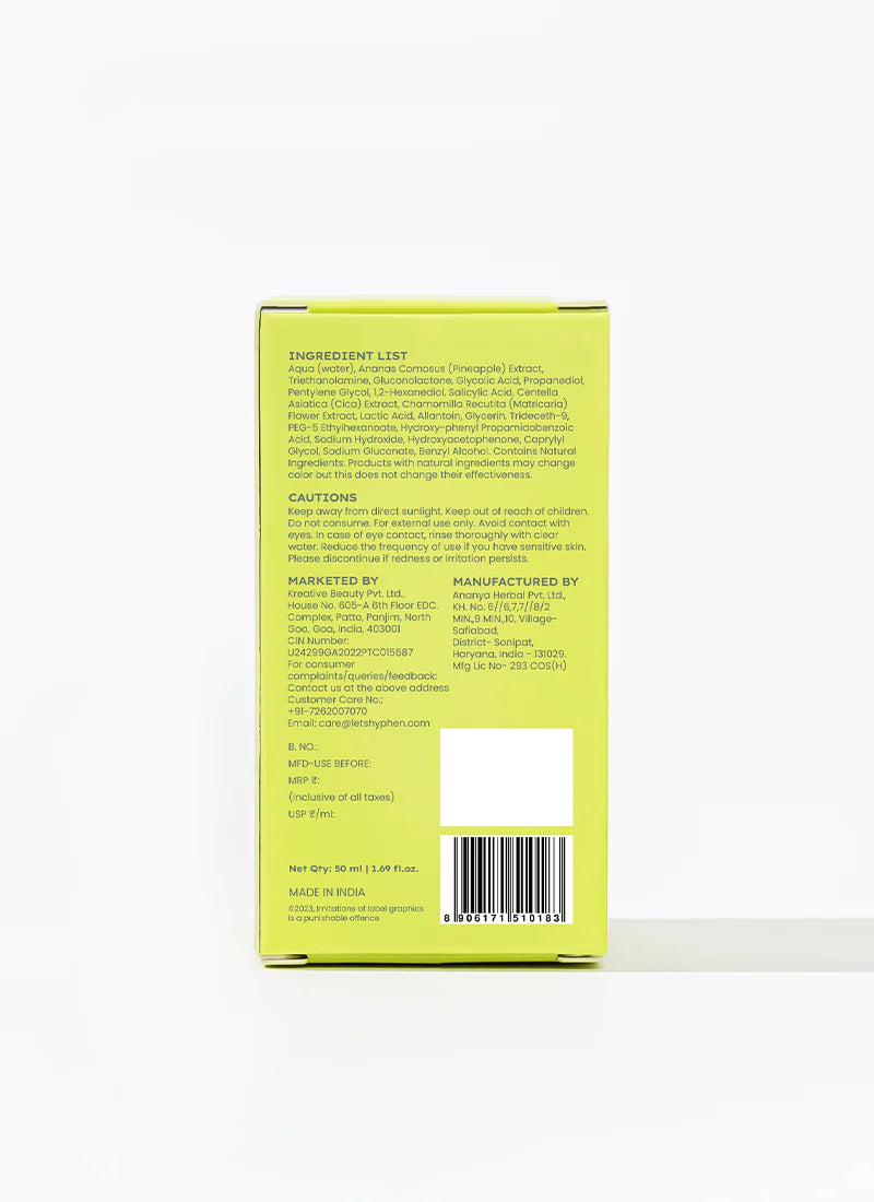 Hyphen Resurfacing 10% Aha Bha Pha Exfoliator