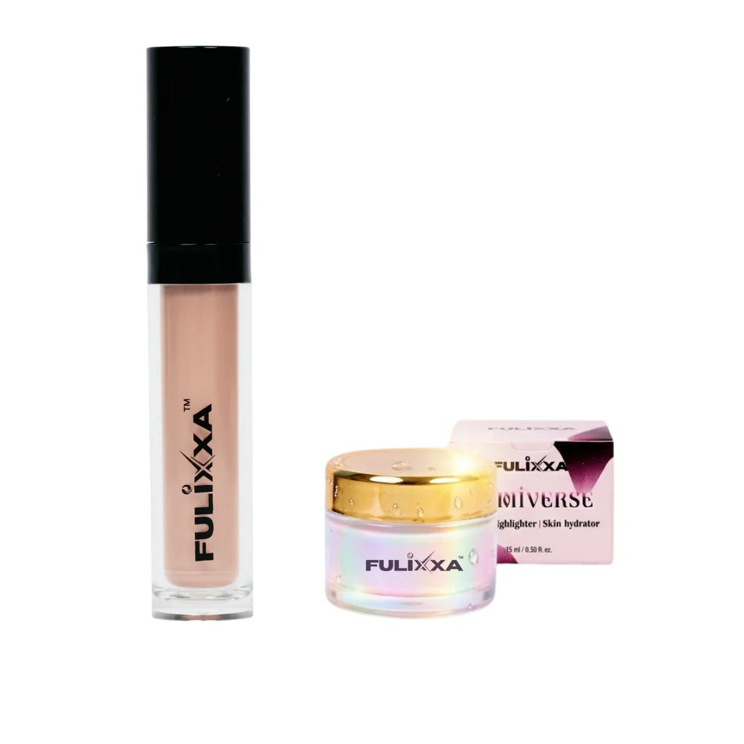Fulixxa Light Hazel - Glow Up Duo – Concealer & Lumi Cream Everyday Makeup Comb | Pack of 2