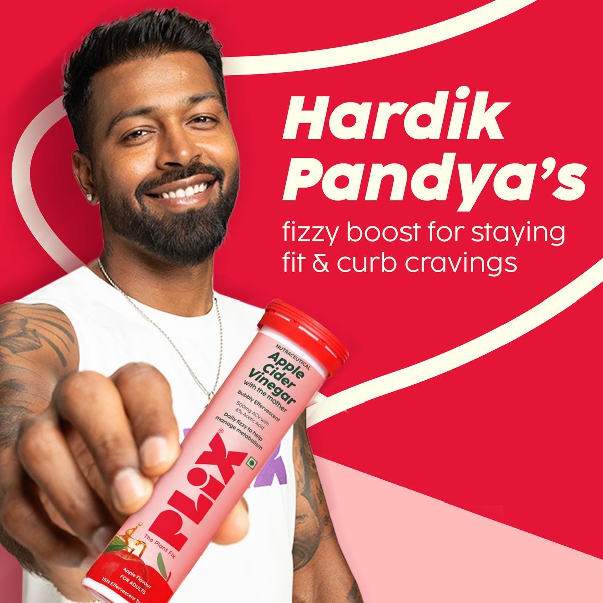 Plix ACV Effervescent Tablets - 15 (Juicy Watermelon, Pack of 4)