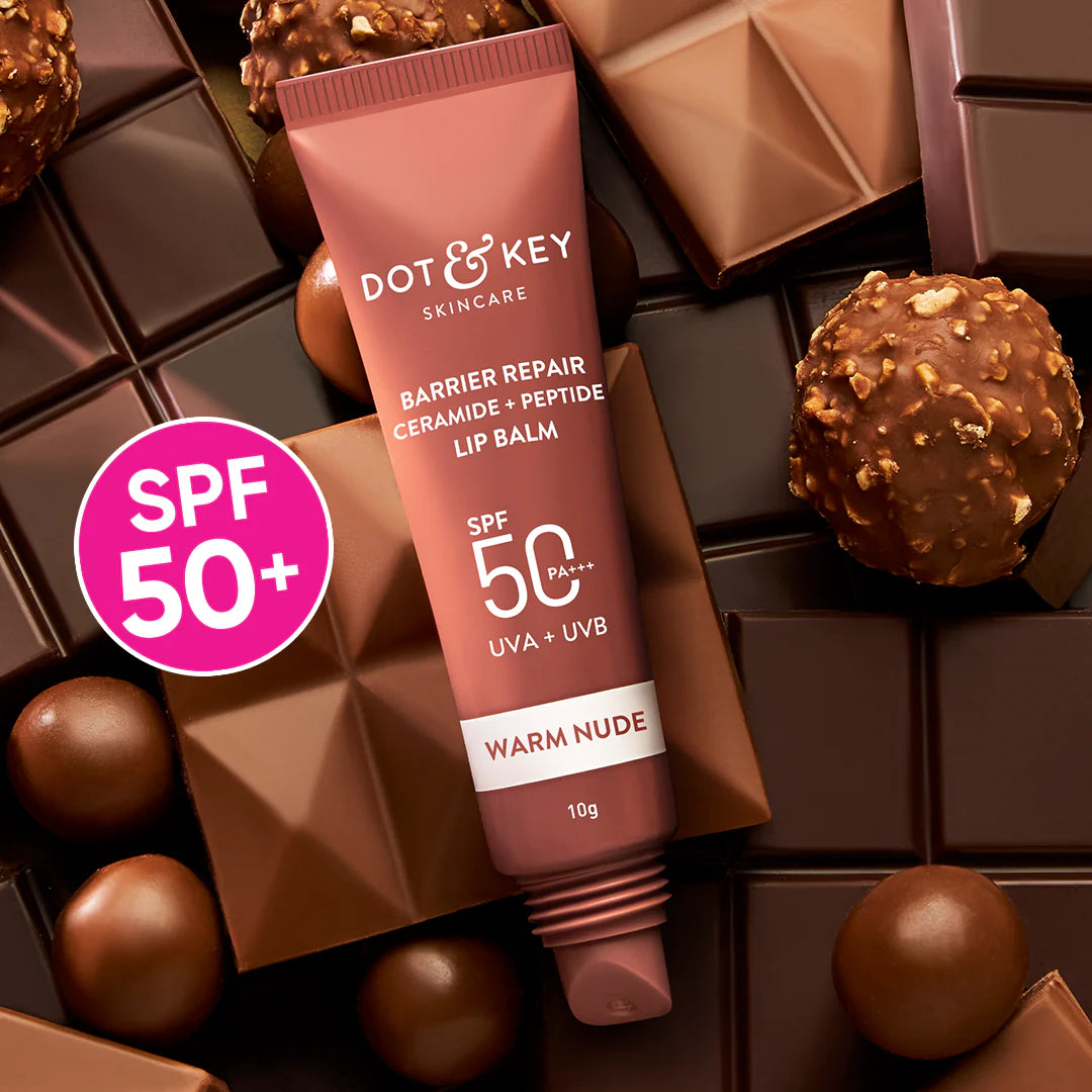 Dot & Key Ceramide & Peptide Lip Balm SPF 50 - Warm Nude