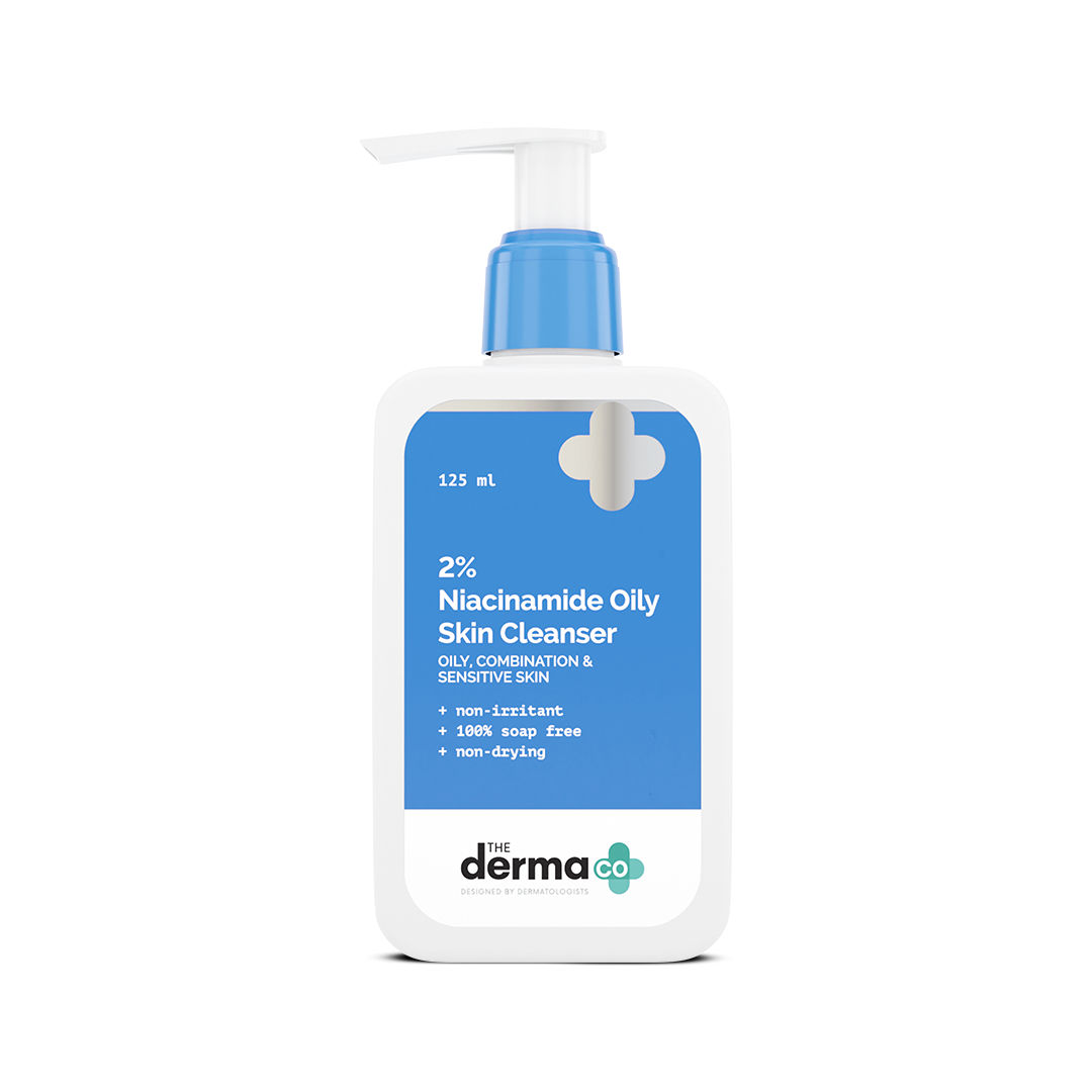Derma Co 2% Niacinamide Oily Skin Cleanser for Sensitive, Oily & Combination Skin
