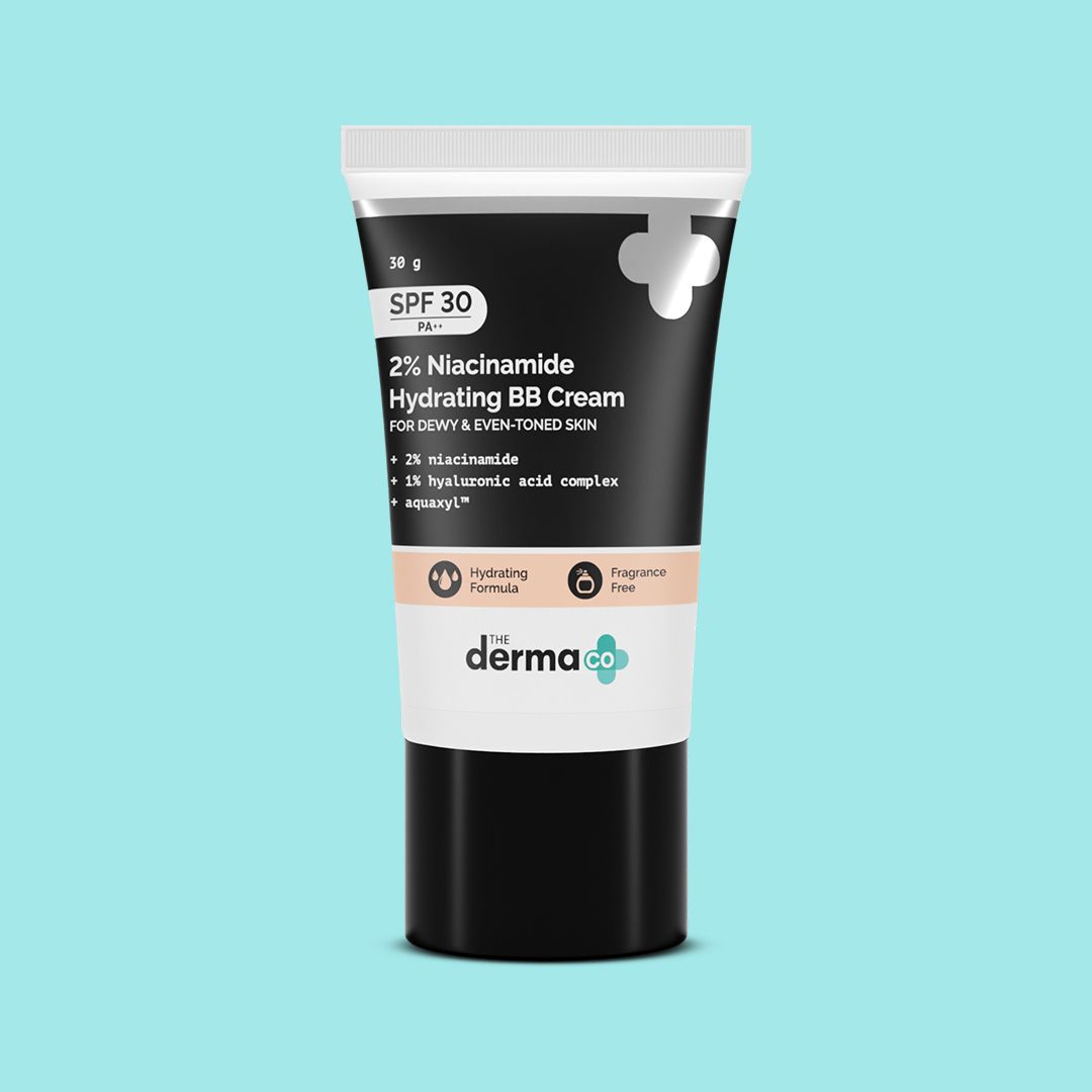 Derma Co 2% Niacinamide Hydrating BB Cream with 1% Hyaluronic Acid Complex & Aquaxyl - 30g
