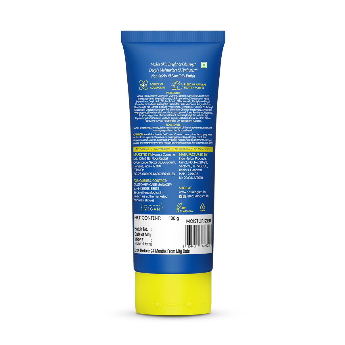 Aqualogica Bright+ Oil Free Moisturizer - 100g