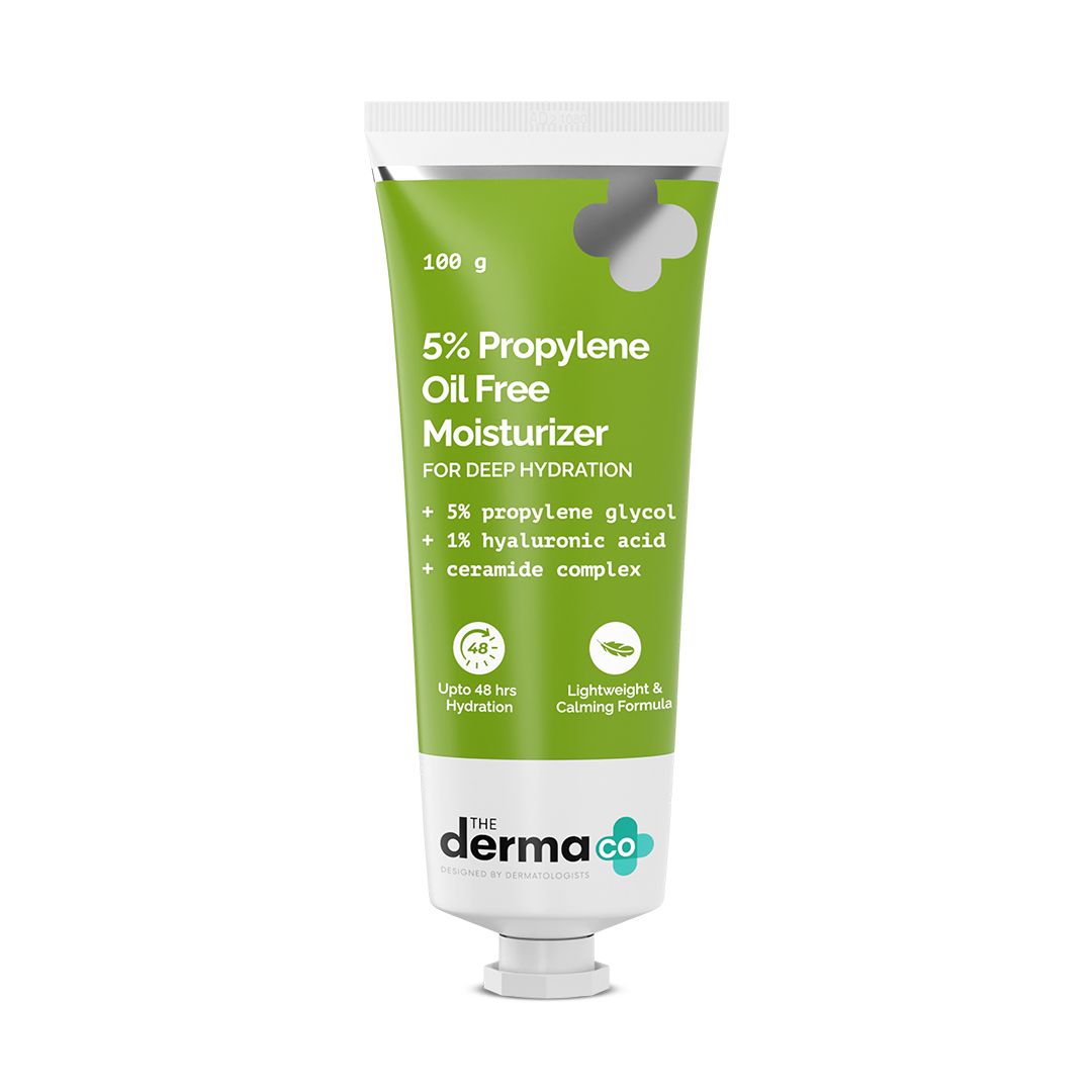 Derma Co 5% Propylene Oil-Free Moisturizer with Propylene Glycol & Hyaluronic Acid - 100g