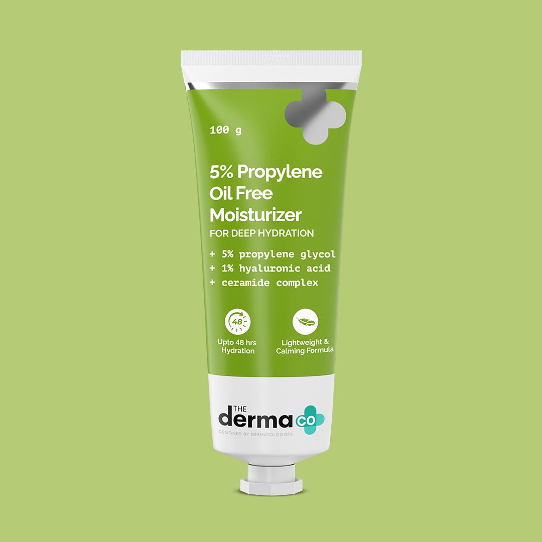 Derma Co 5% Propylene Oil-Free Moisturizer with Propylene Glycol & Hyaluronic Acid - 100g