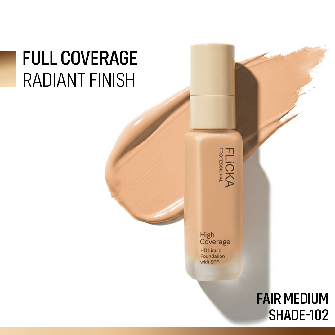 Flicka Cosmetics High Coverage Hd Liquid Foundation
