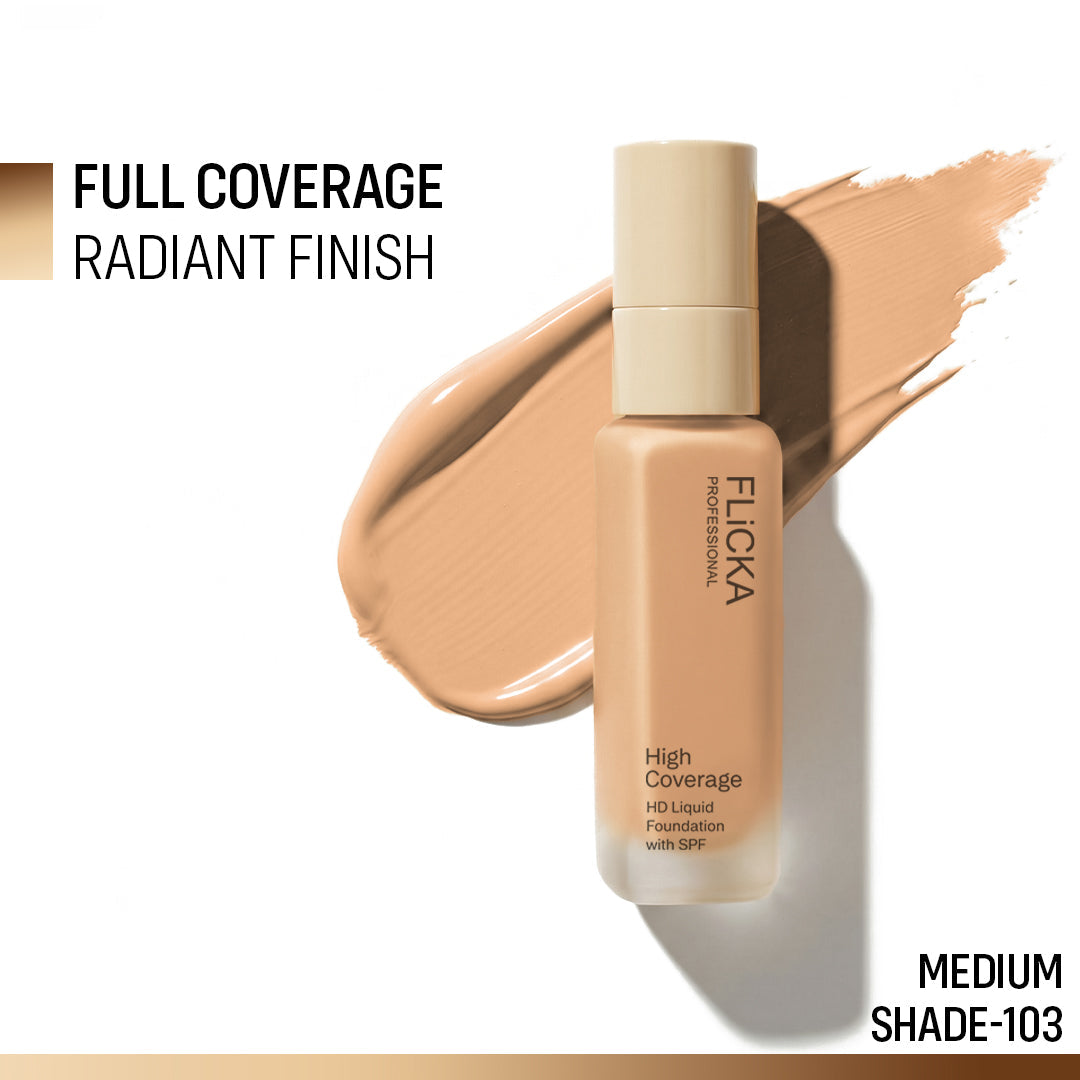 Flicka Cosmetics High Coverage Hd Liquid Foundation