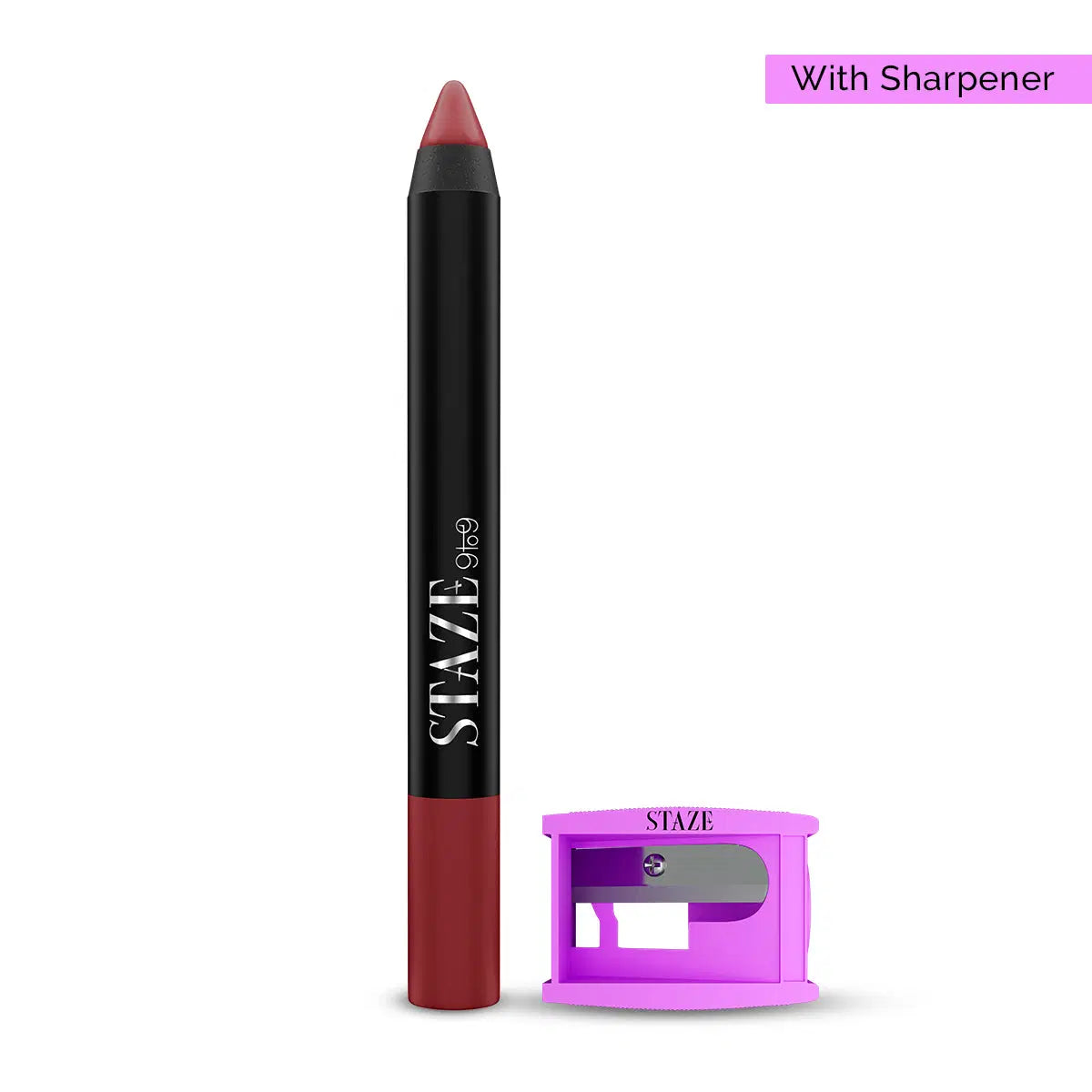 Staze Pout On Lip Crayon 01 Nude Whisper with Sharpener