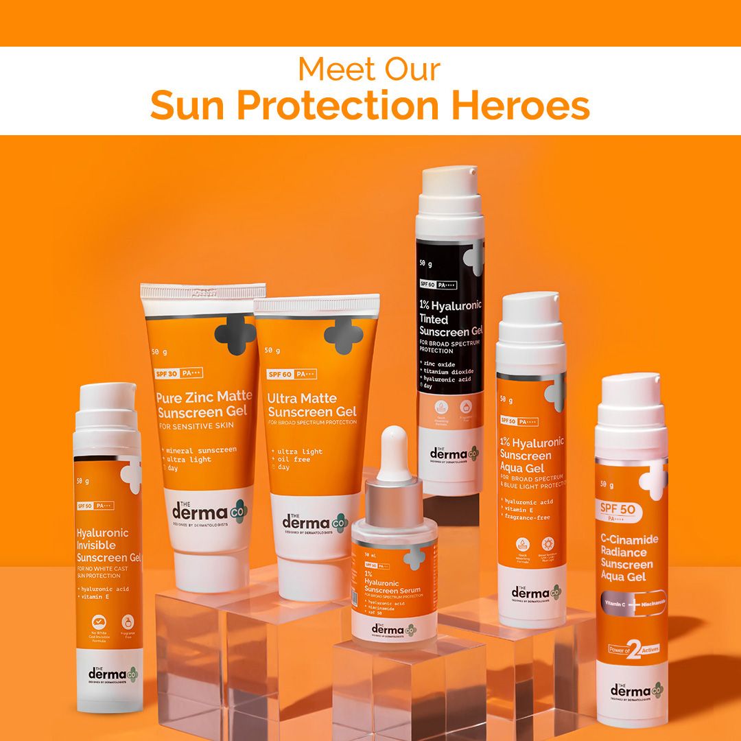 Derma Co 1% Hyaluronic Tinted Sunscreen Gel with SPF 60 & PA++++