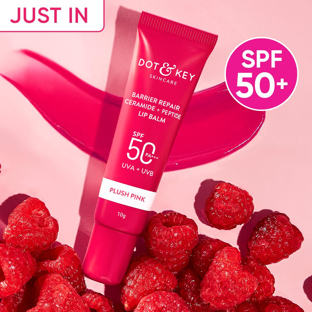 Dot & Key Ceramide & Peptide Lip Balm SPF 50 - Plush Pink