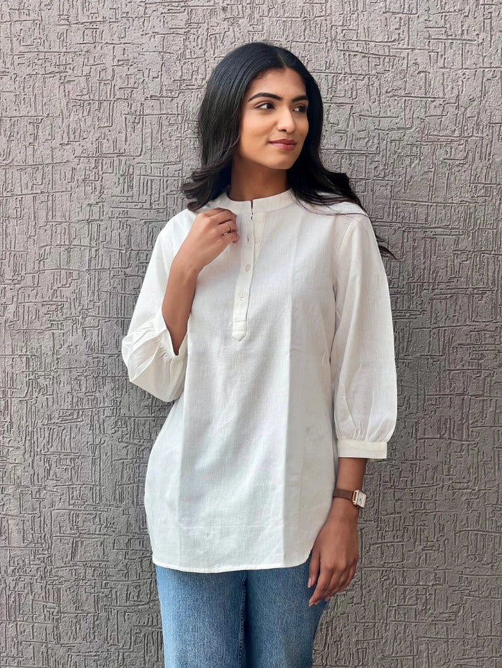 Sugnaa Short Kurta - White