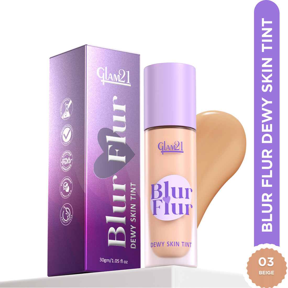 Glam21 Blur Flur Dewy Skin Tint - Beige
