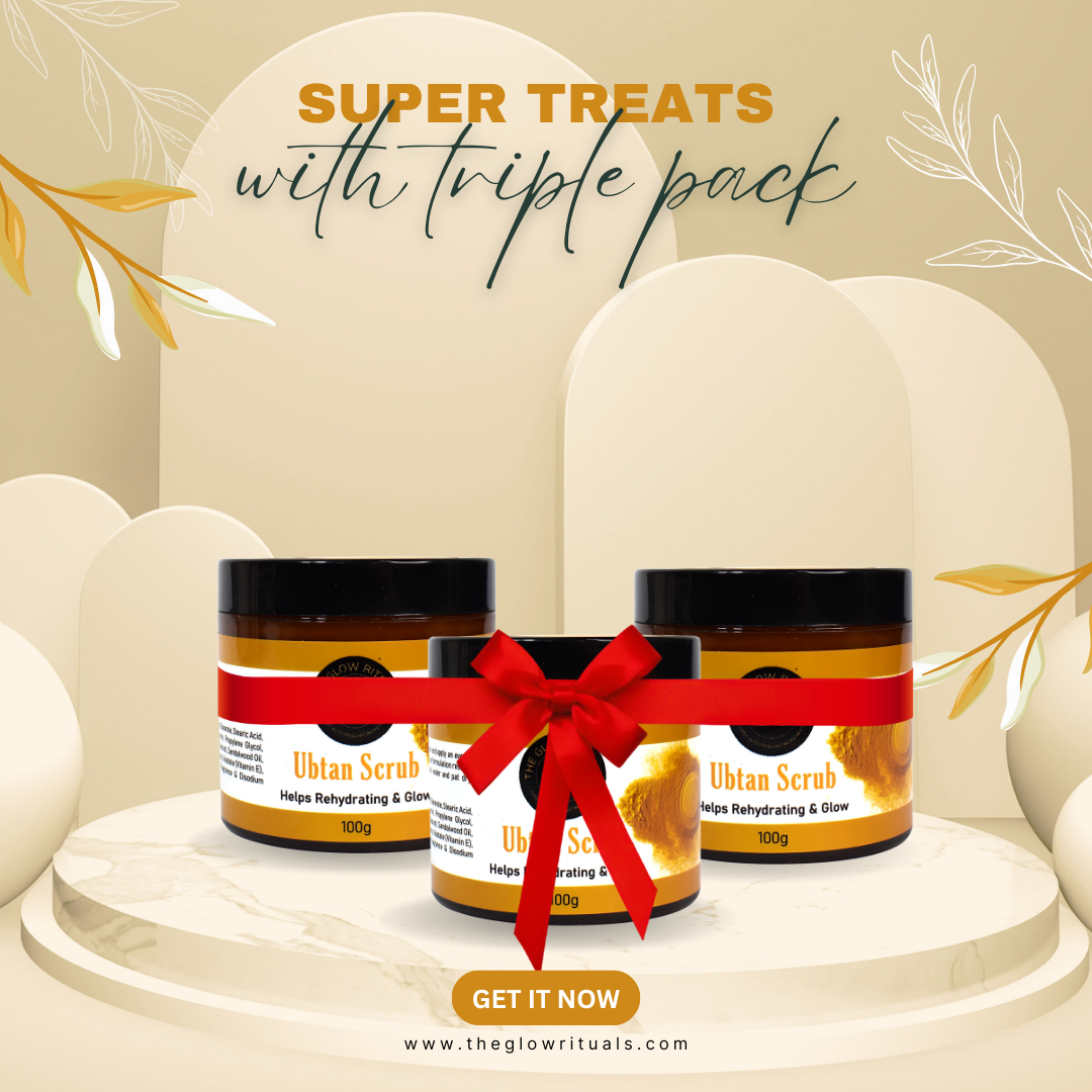The Glow Rituals Ubtan Scrub - Combo Of 3