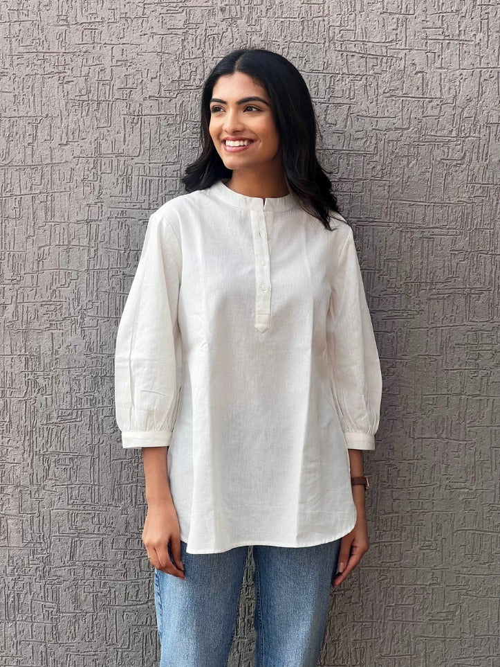 Sugnaa Short Kurta - White