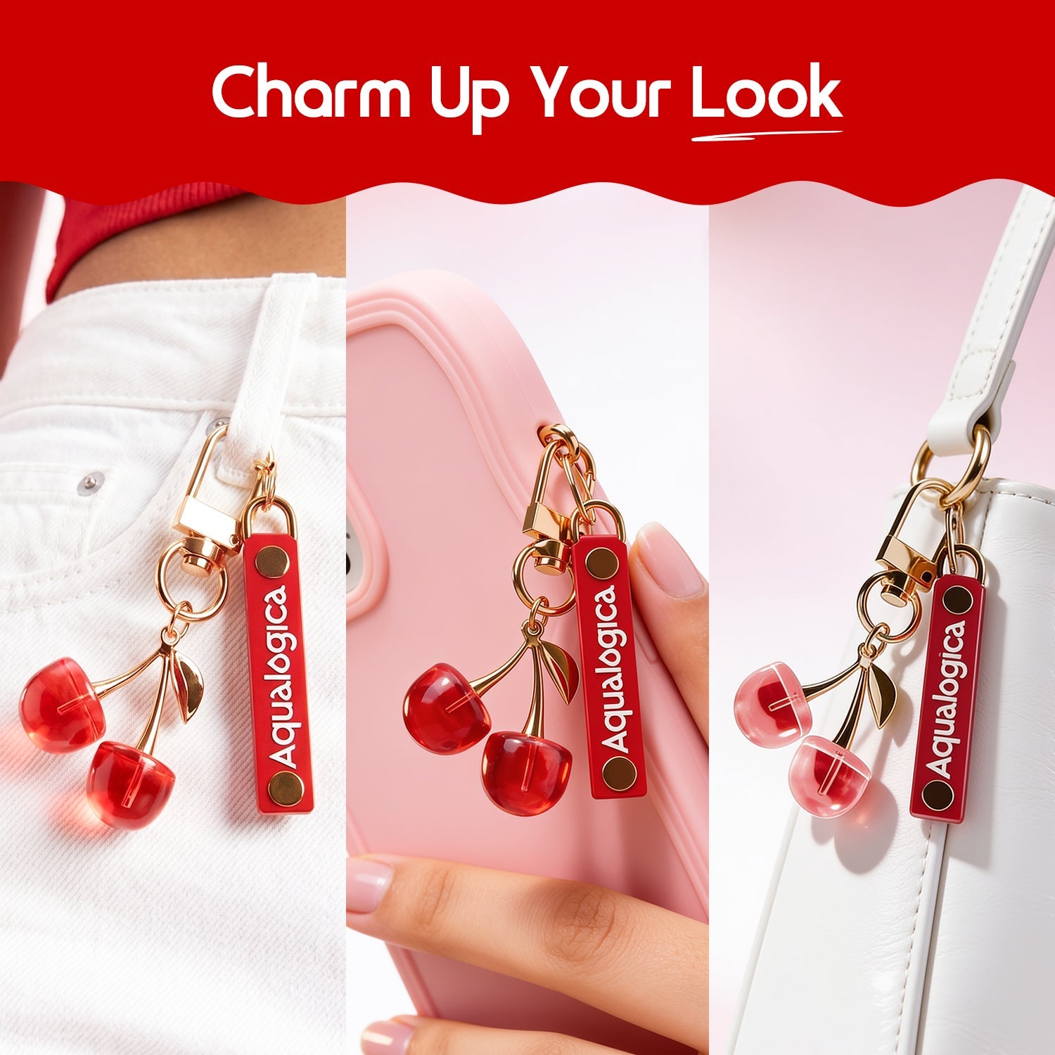Aqualogica Refresh+ Cherry Blossom Bloom - Hot Girl Essentials Gift Set With Sling Bag & Charms