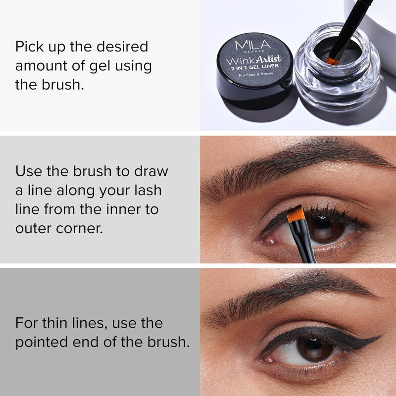 Mila Beaute Wink Artist 2 in 1 Gel Eyeliner