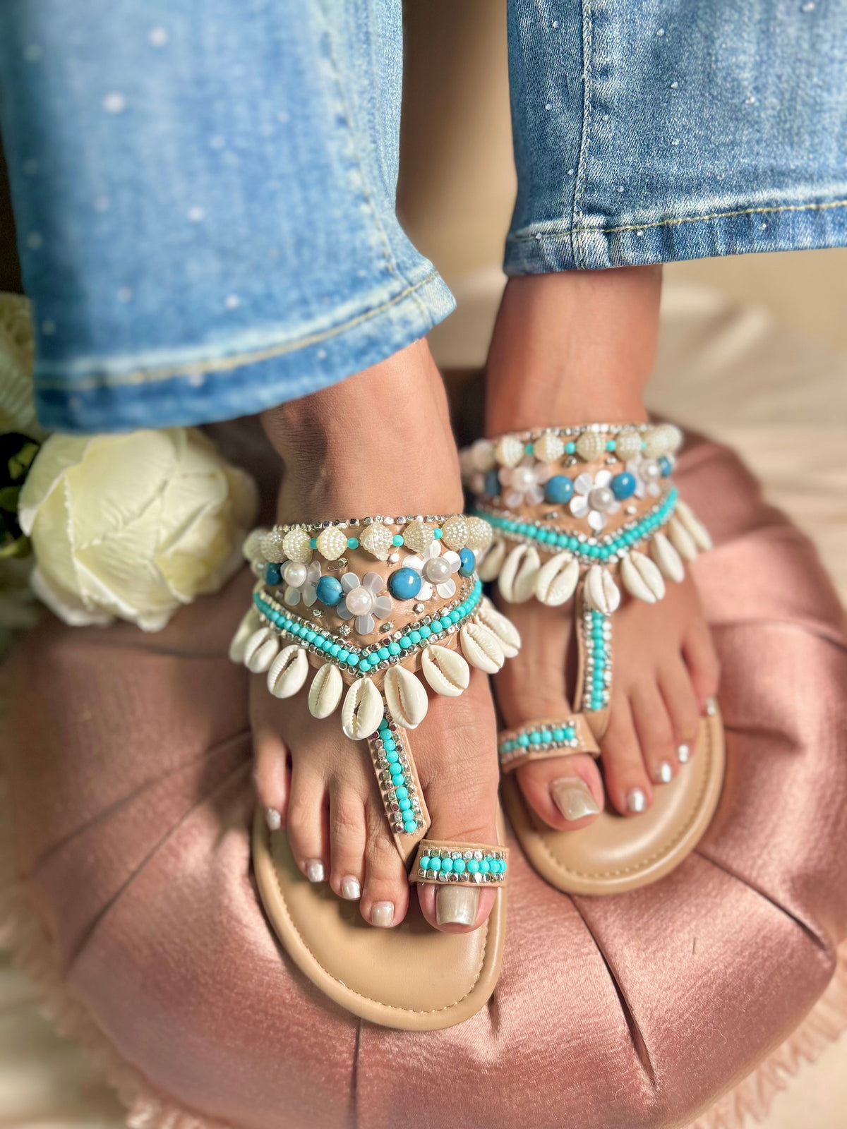 Sandal Stories Seashell Cushioned Kolhapuri