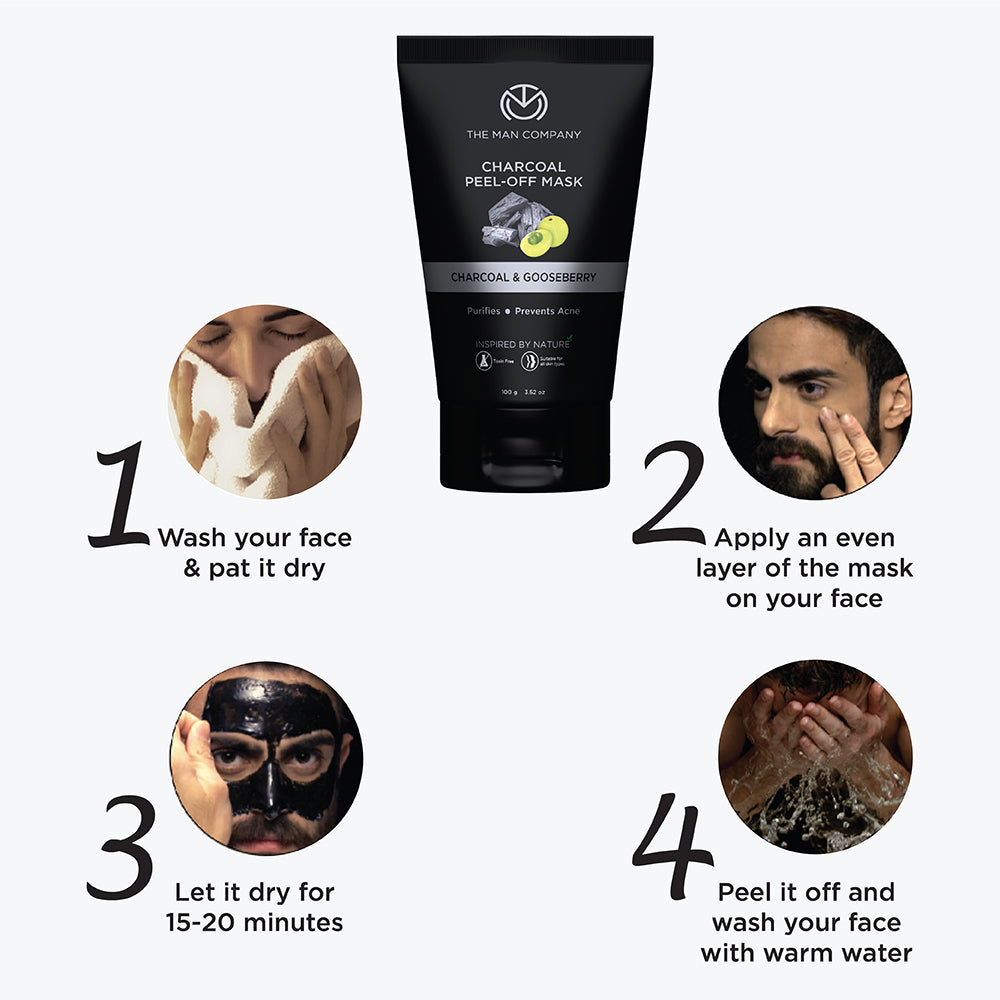 The Man Company Charcoal Peel Off Mask - 100g
