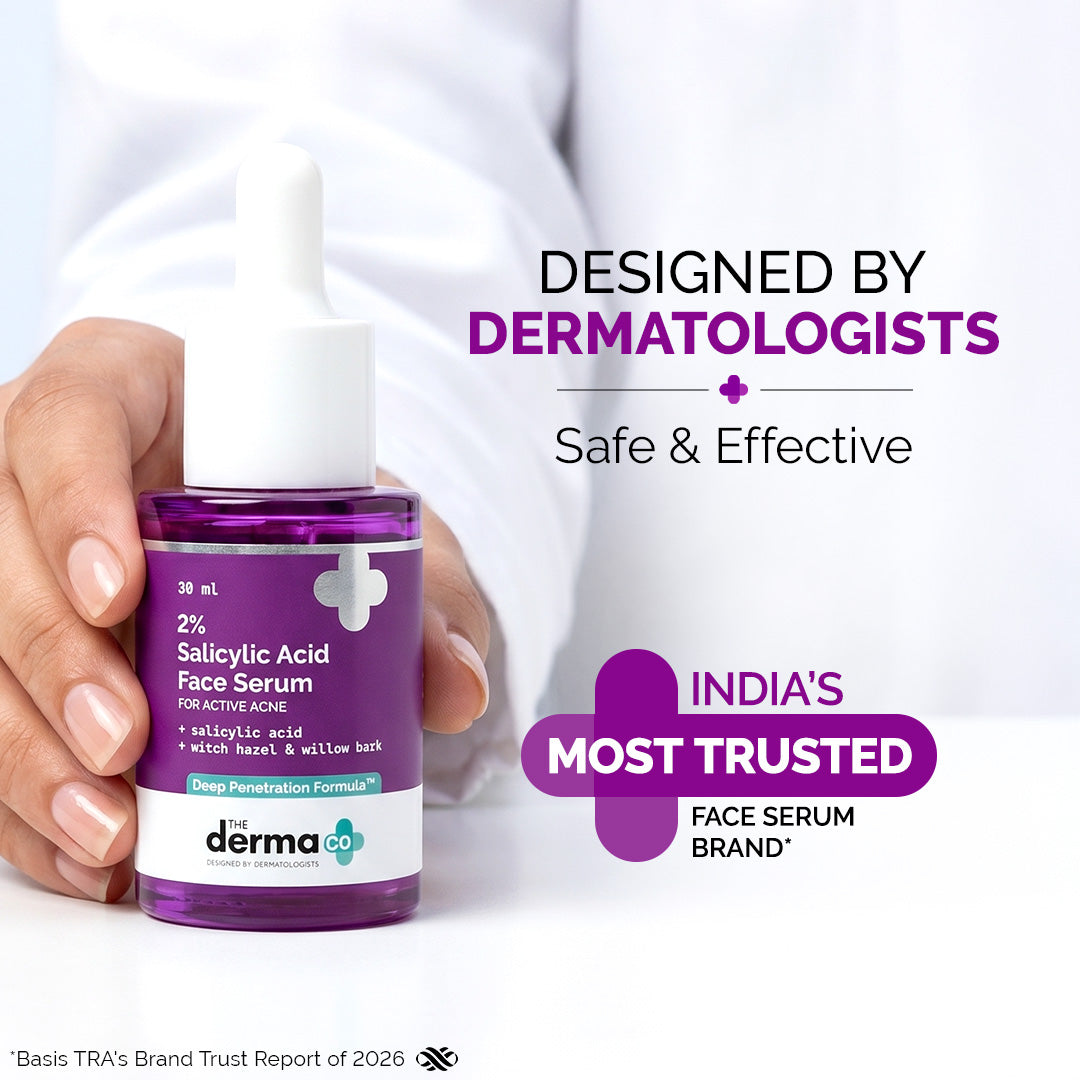 Derma Co 2% Salicylic Acid Face Serum for Active Acne - 30ml