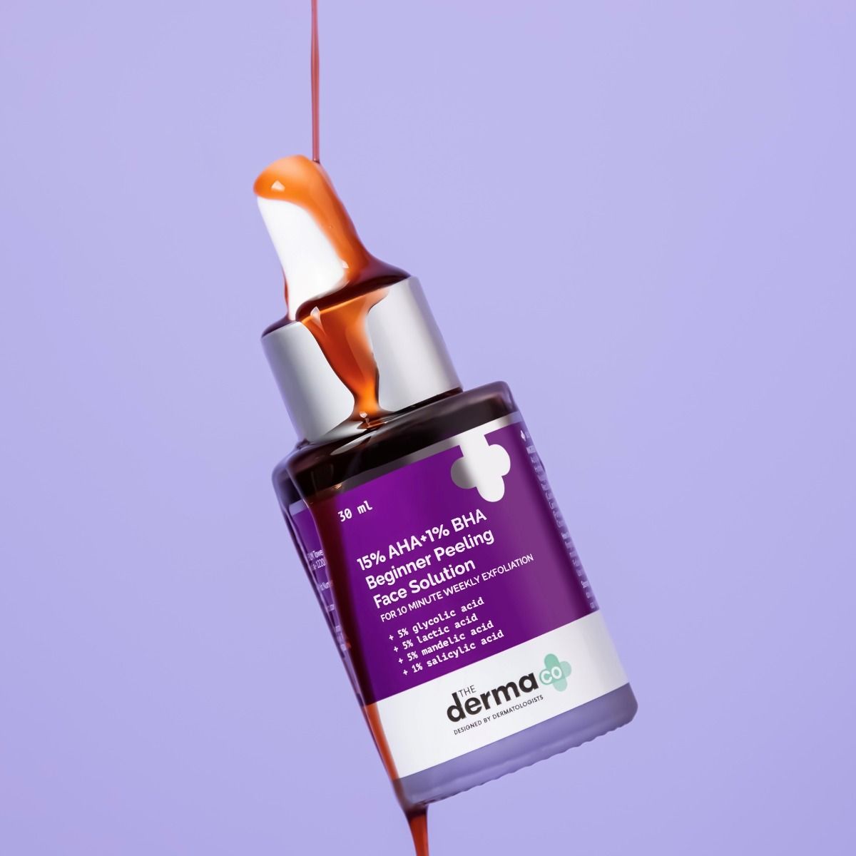 Derma Co 15% AHA+1% BHA Beginner Face Peeling Solution - 30ml