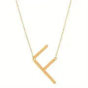 Salty Chic Alphabet Golden Necklace