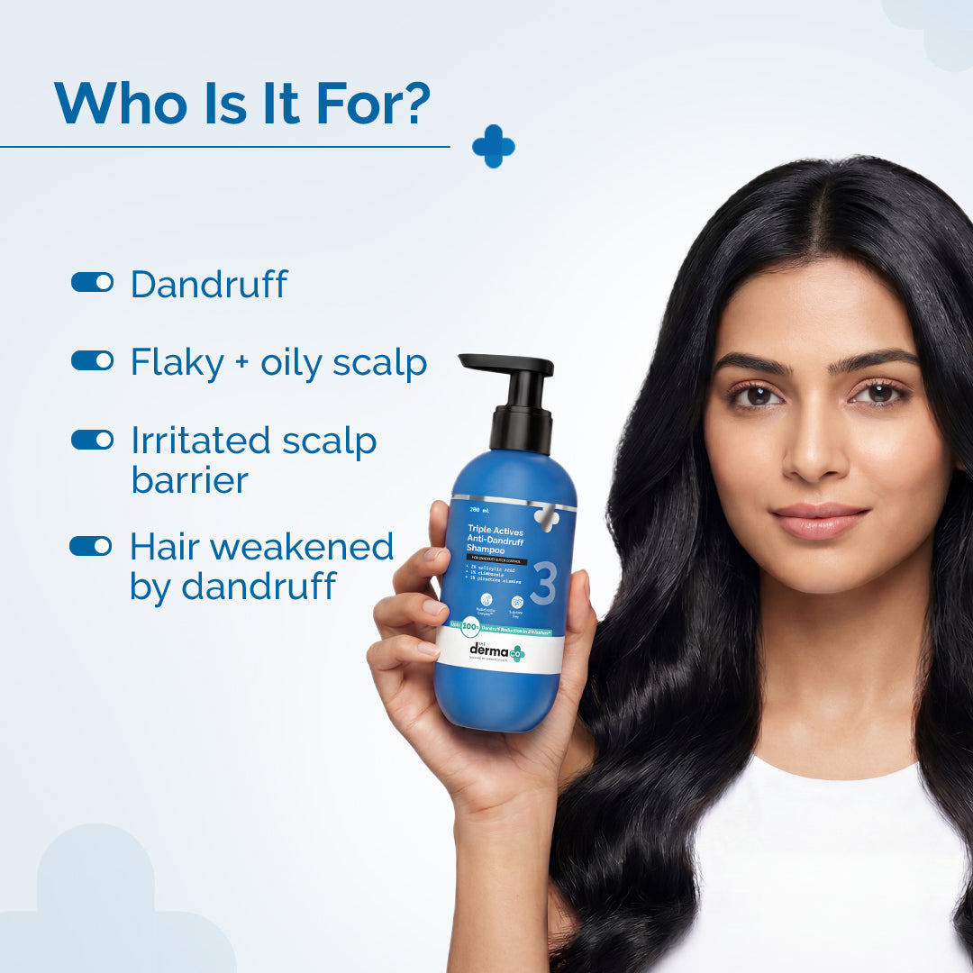 Derma Co Triple Actives Anti-Dandruff Shampoo