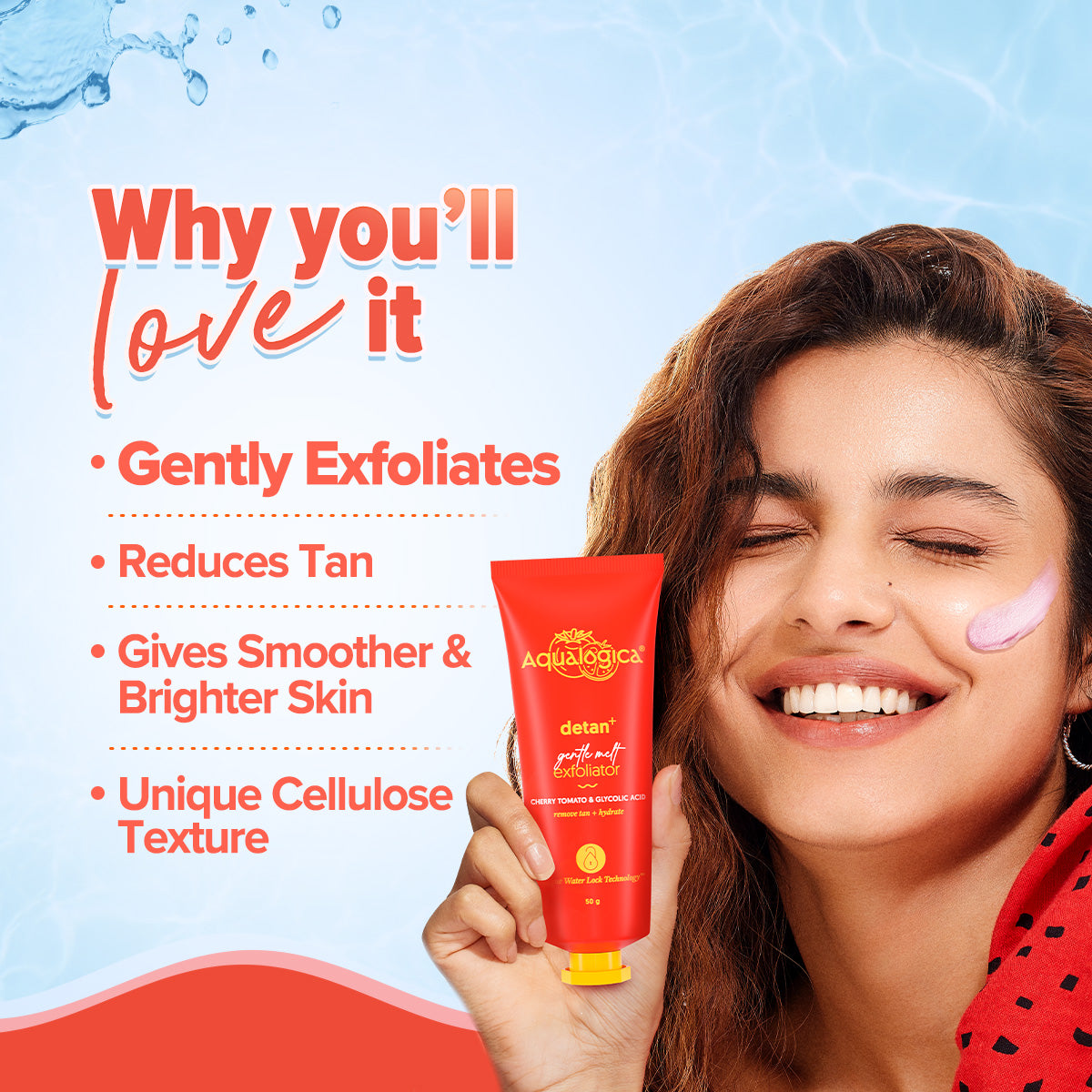 Aqualogica Detan+ Gentle Melt Exfoliator - 50g