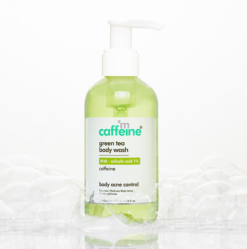 mCaffeine Green Tea & 1% Bha-Salicylic Acid Body Wash - 200ml
