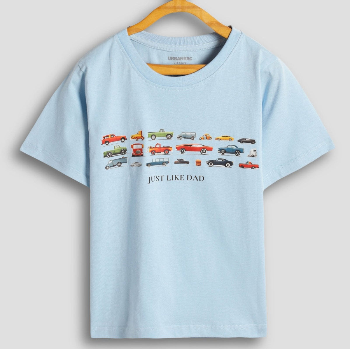 Urbanrac Cars Graphic Print T-Shirt - Light Blue
