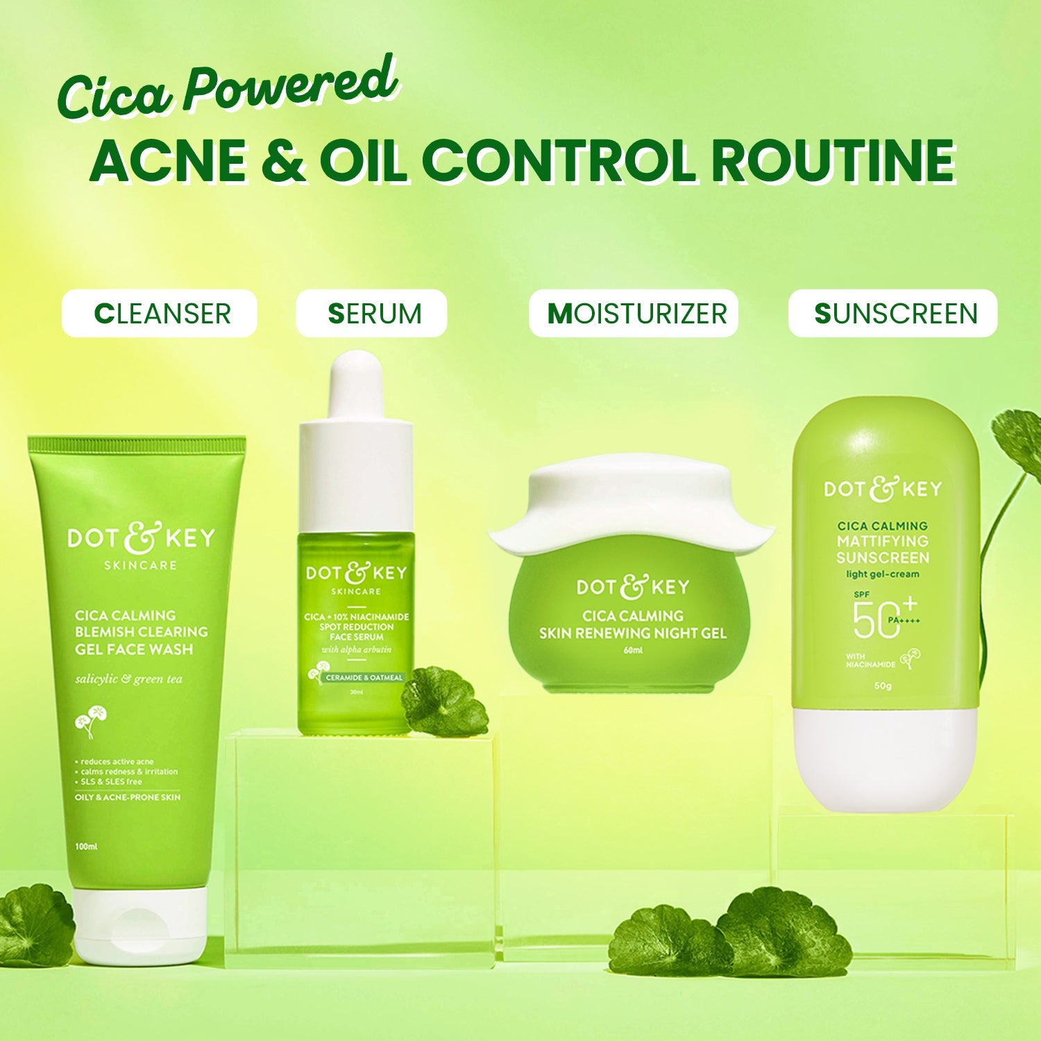 Dot & Key Super Cica & Salicylic Anti Acne Routine - 240ml