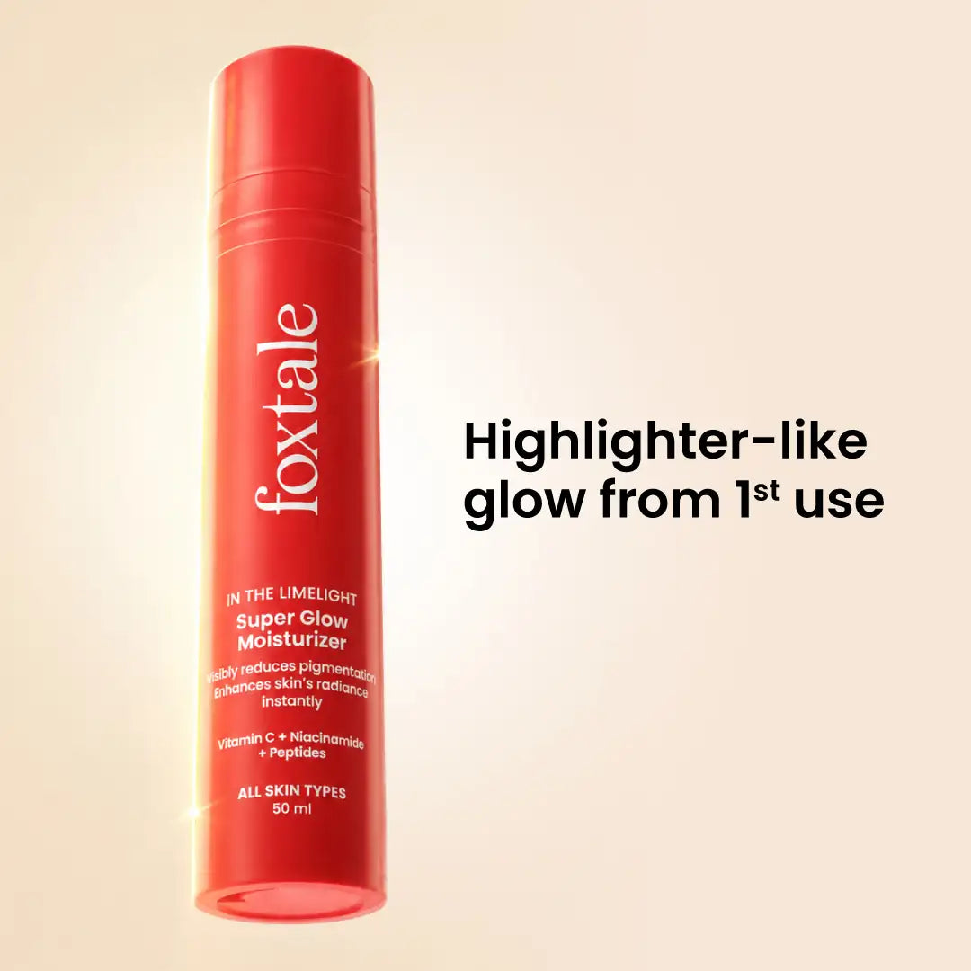 Foxtale Super Glow Moisturizer with Vitamin C + Super Glow Face Wash - 100ml (combo)