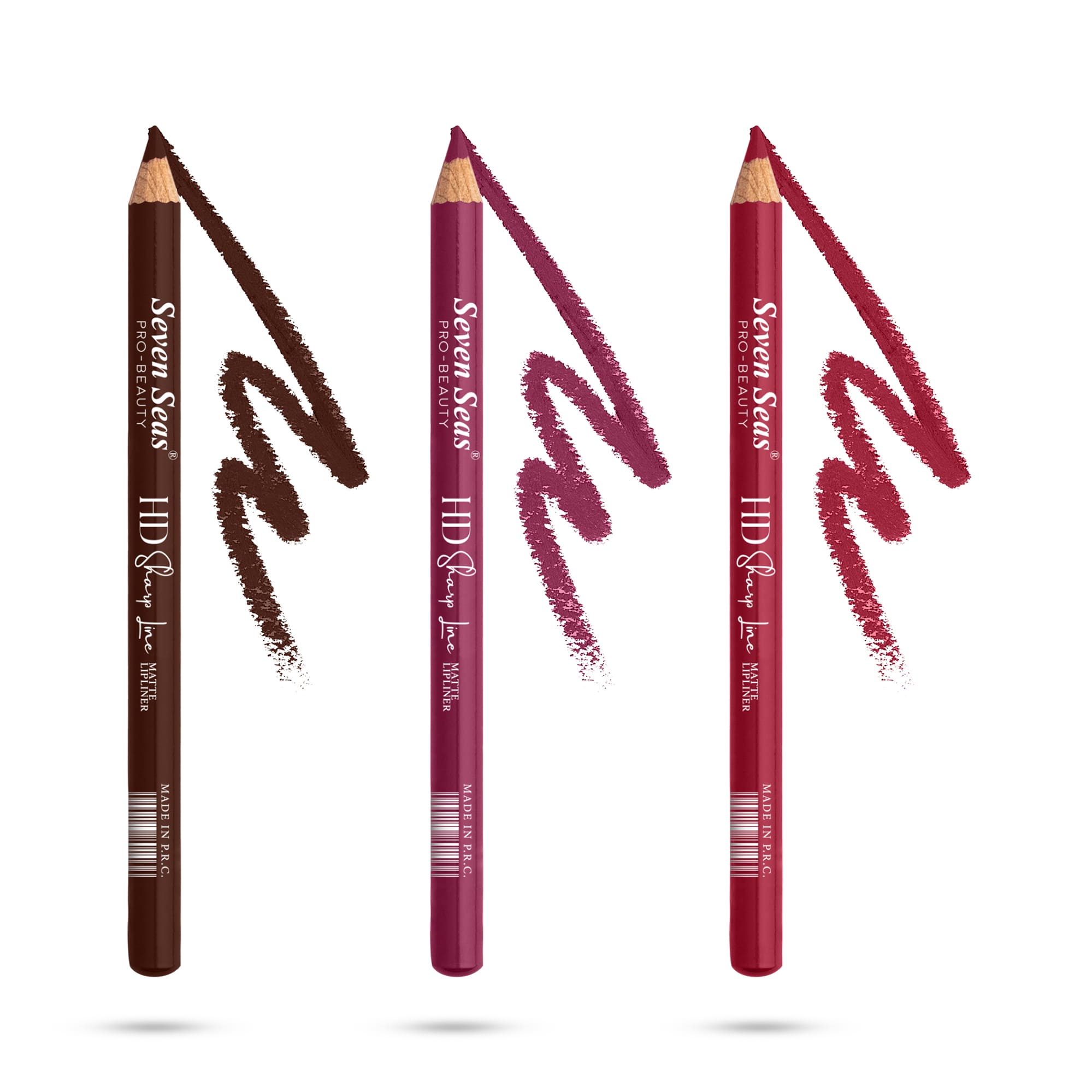 Seven Seas Shade-38841 - HD Sharp Line Lip Liner Pencil (Set of 3)