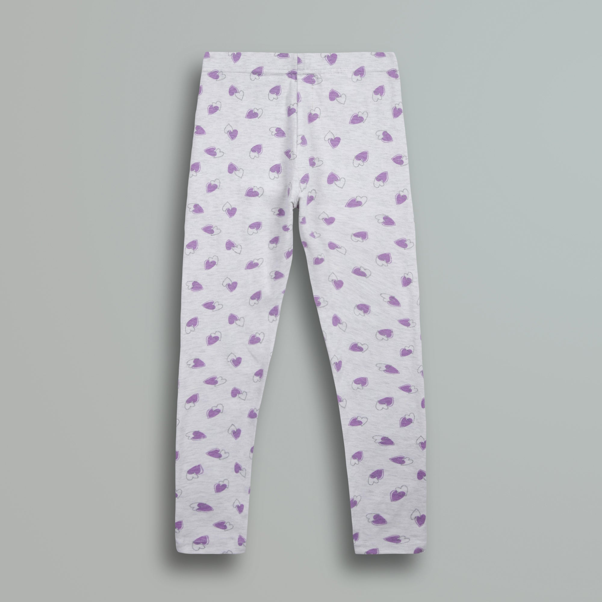 Urbanrac Grey with Purple Hearts Leggings