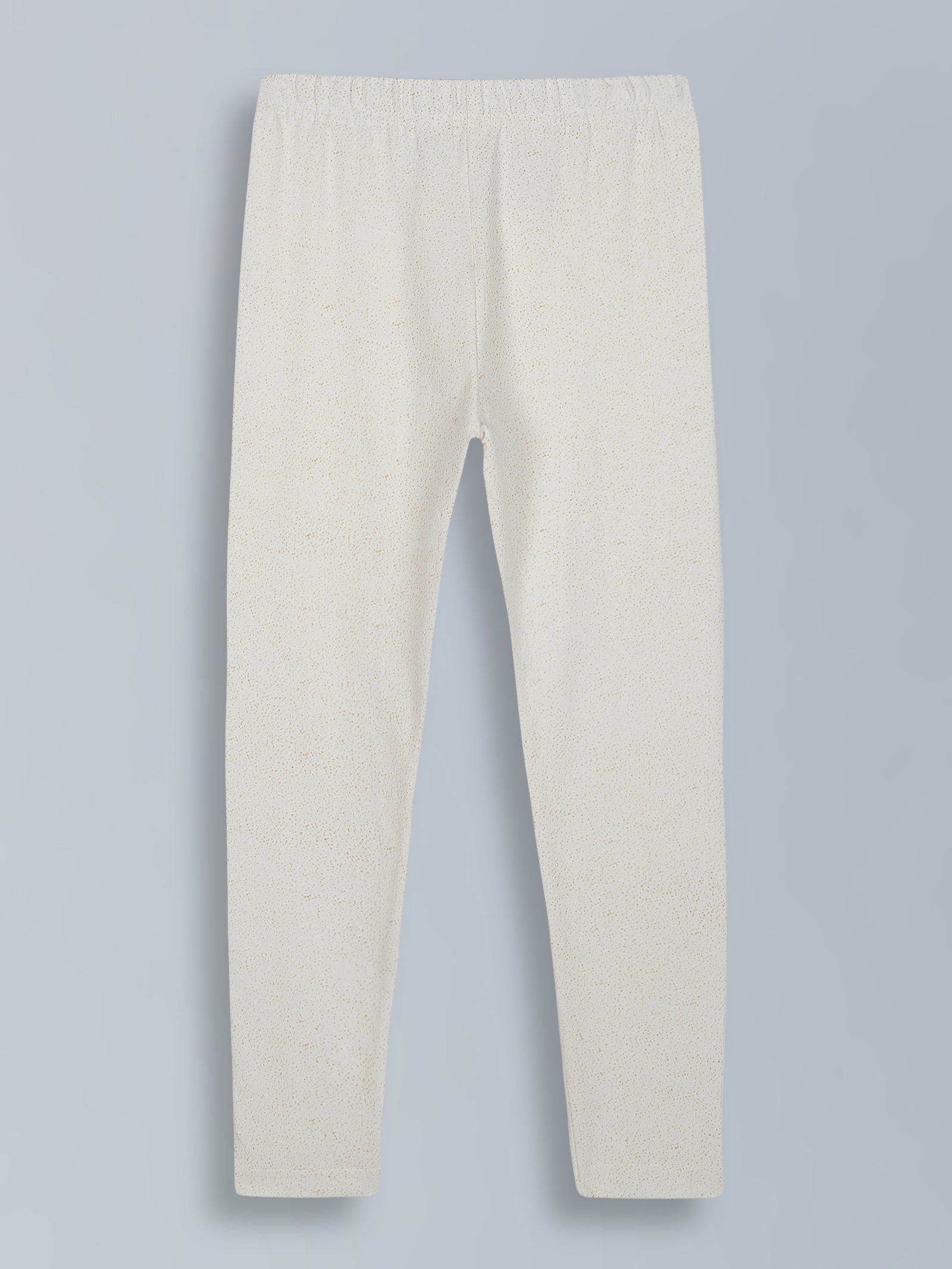 Urbanrac Elegant Ivory Gold Sparkle Leggings