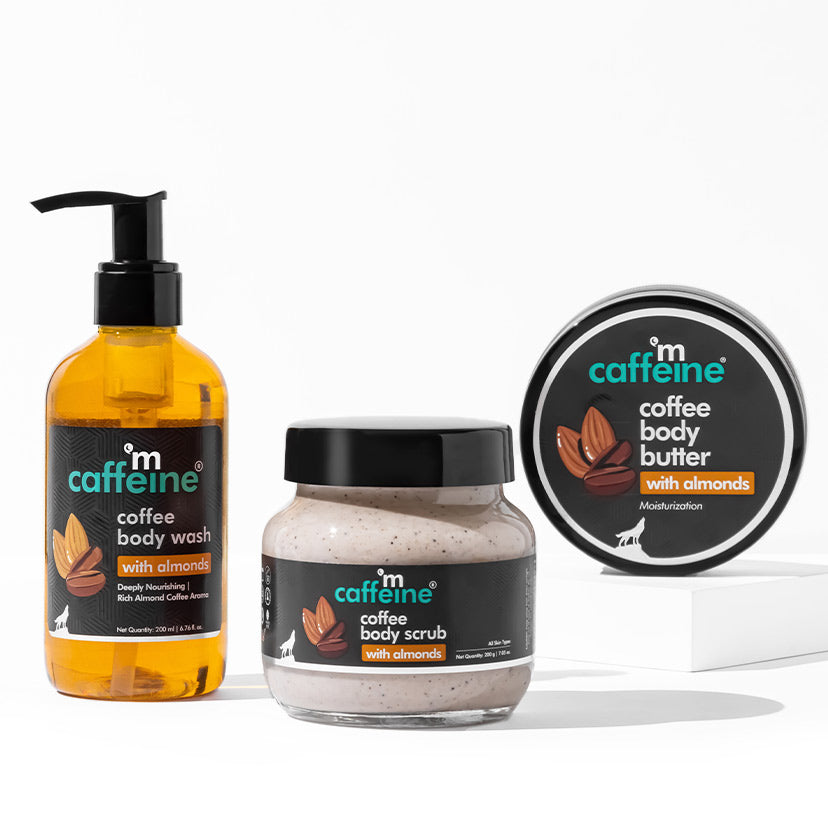 mCaffeine Deep body cleansing trio- Coffee & Almonds