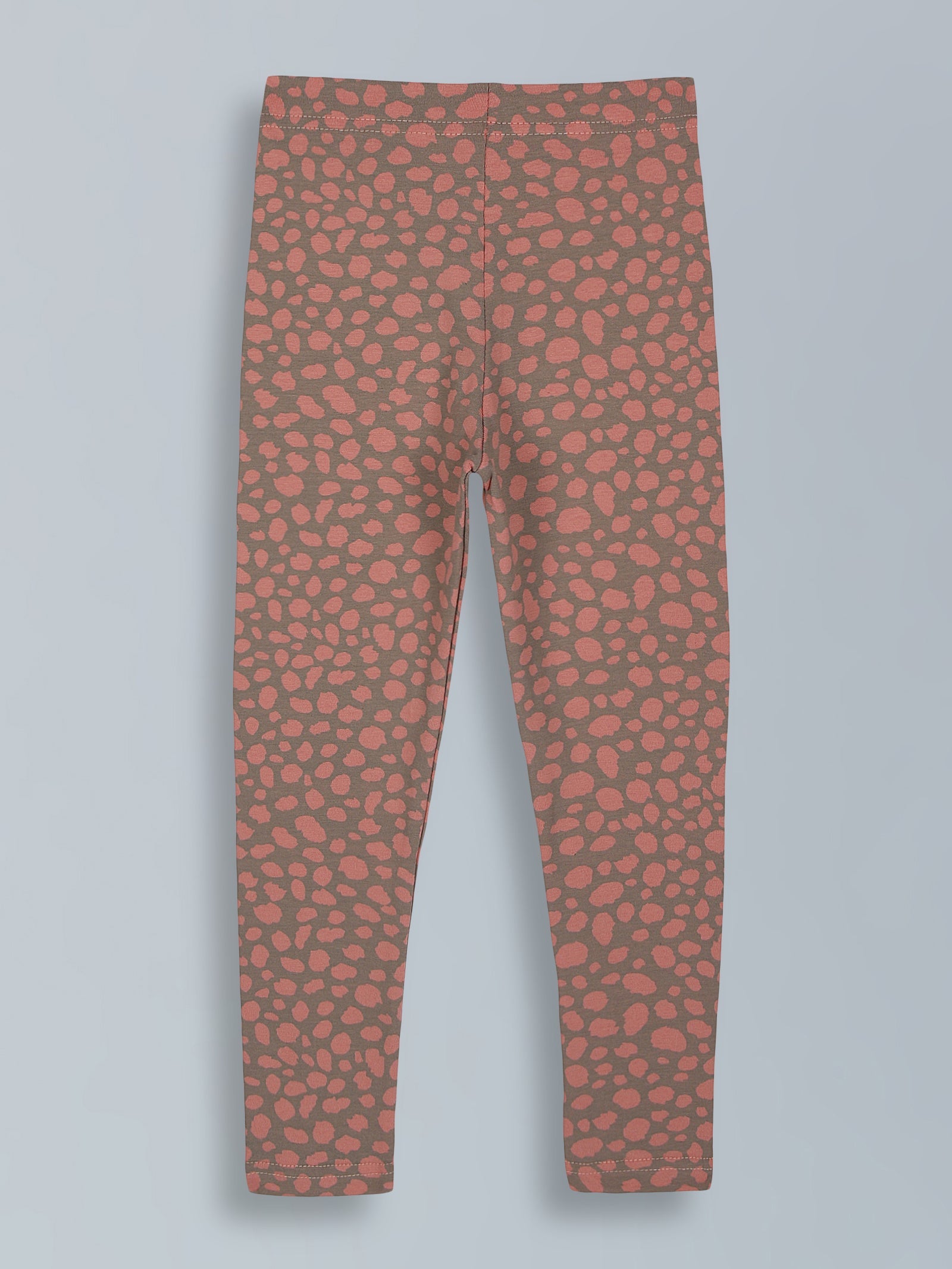 Urbanrac Peach Abstract Print Leggings for Little Girls