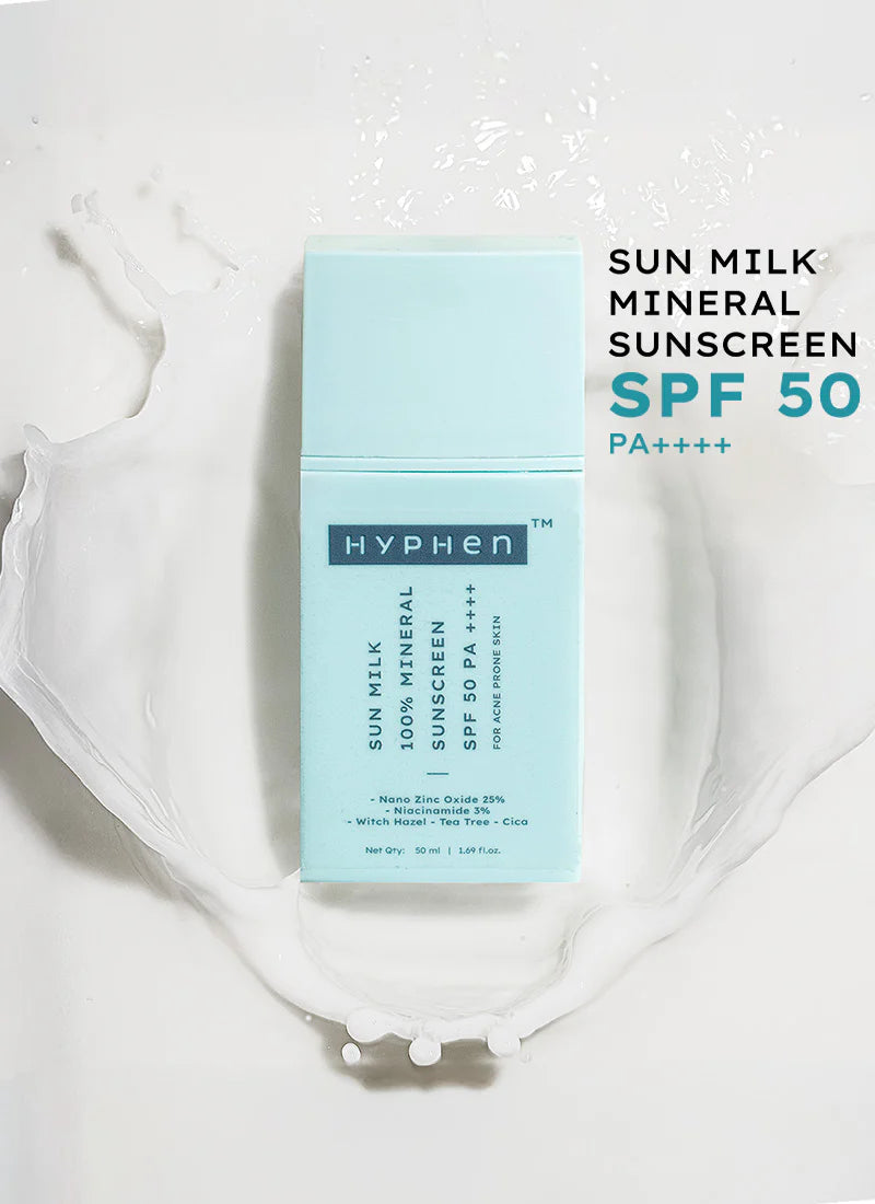 Hyphen Sun Milk 100% Mineral Sunscreen Spf 50 Pa++++