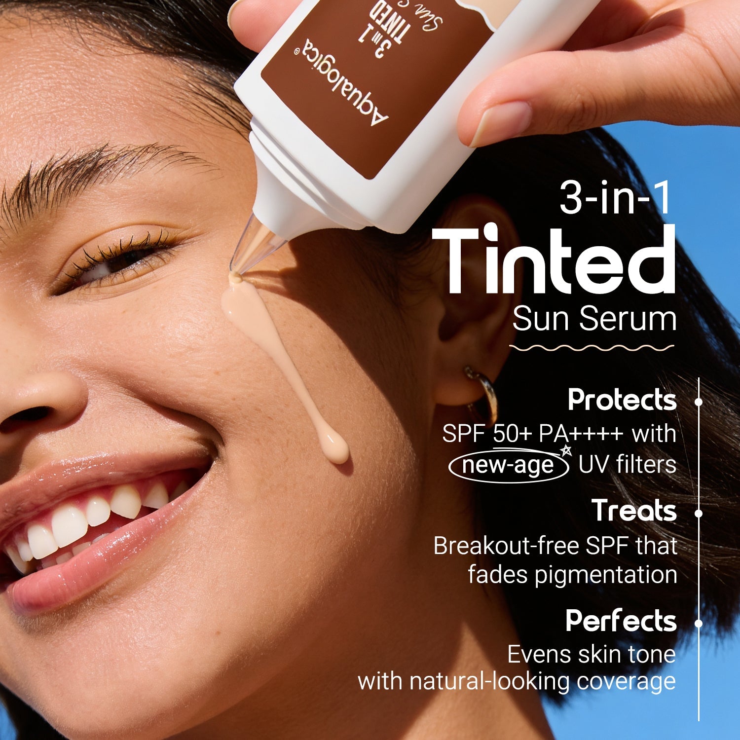 Aqualogica 3-In-1 Tinted Sun Serum - 50g