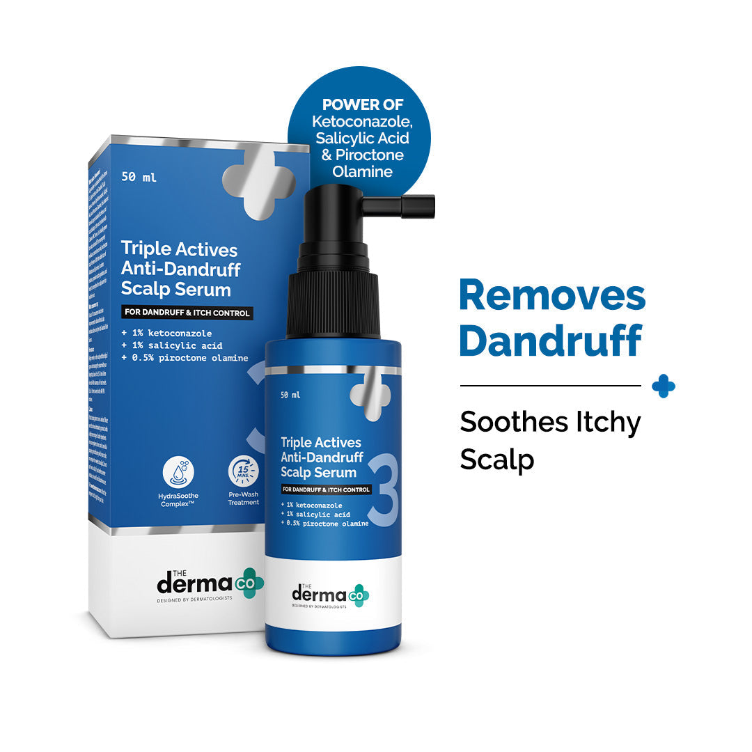 Derma Co Triple Actives Anti-Dandruff Scalp Serum - 50ml