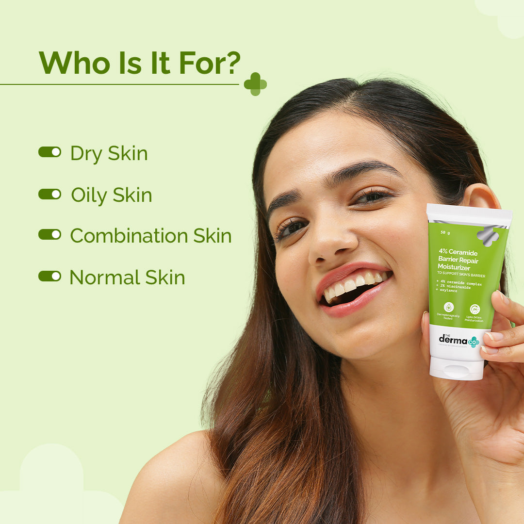 Derma Co 4% Ceramide Barrier Repair Moisturizer with Ceramide, Niacinamide, and Oxylance