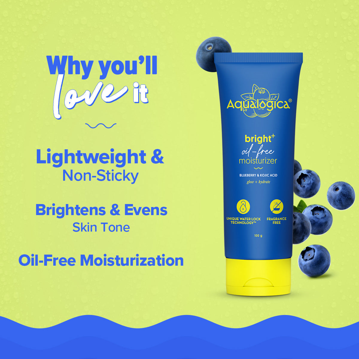 Aqualogica Bright+ Oil Free Moisturizer - 100g